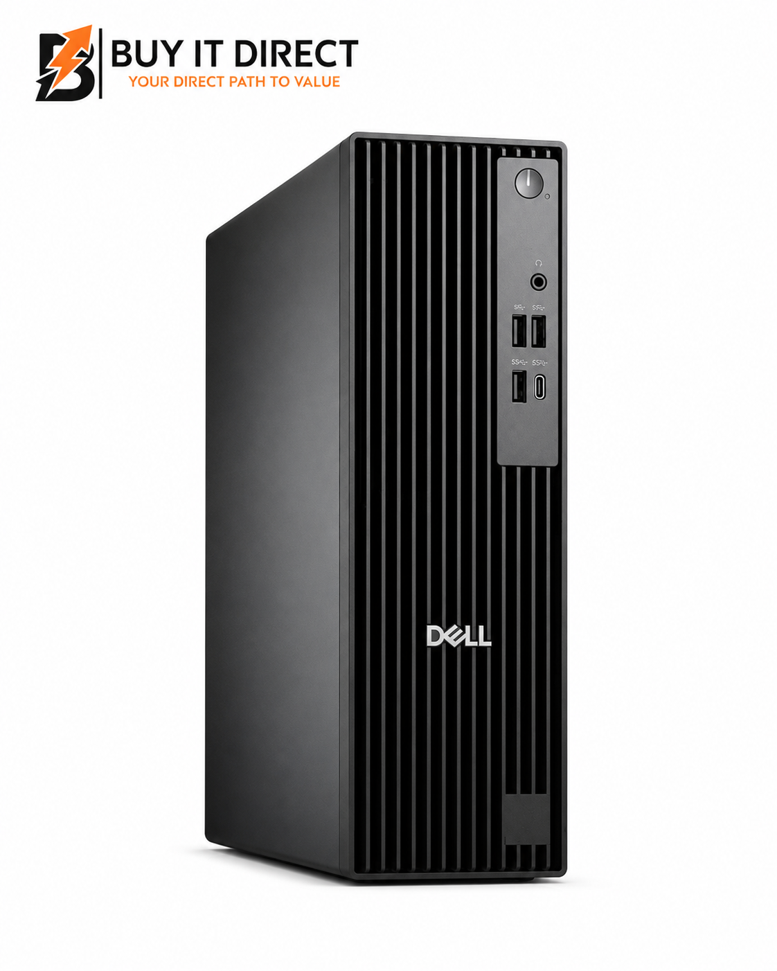 كمبيوتر مكتبي Dell Pro Slim QCS1250 بمعالج Intel Core i7 وذاكرة 16 جيجابايت وتخزين 512 جيجابايت NVMe SSD وضمان سنة