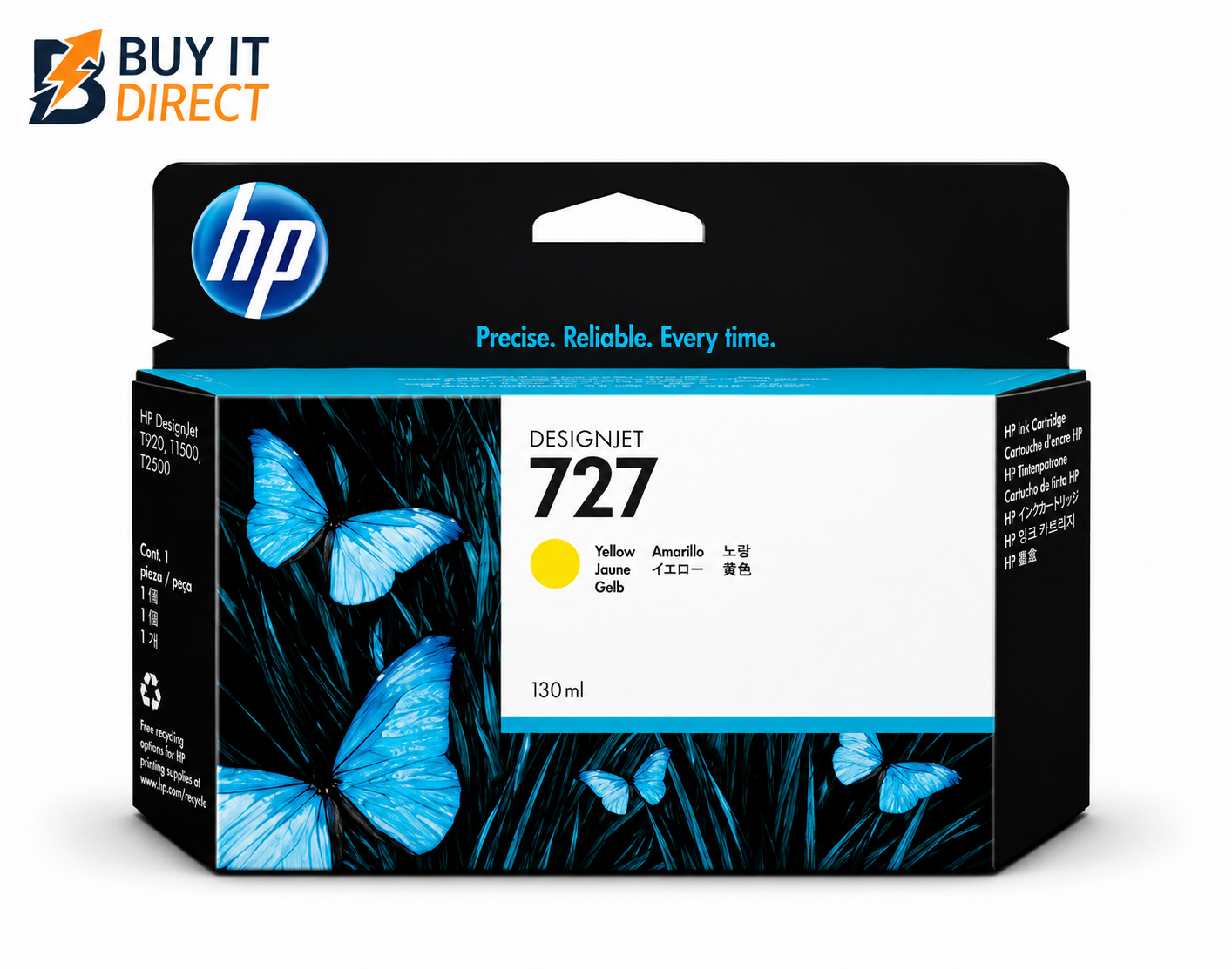 خرطوشة حبر HP 727 DesignJet الصفراء