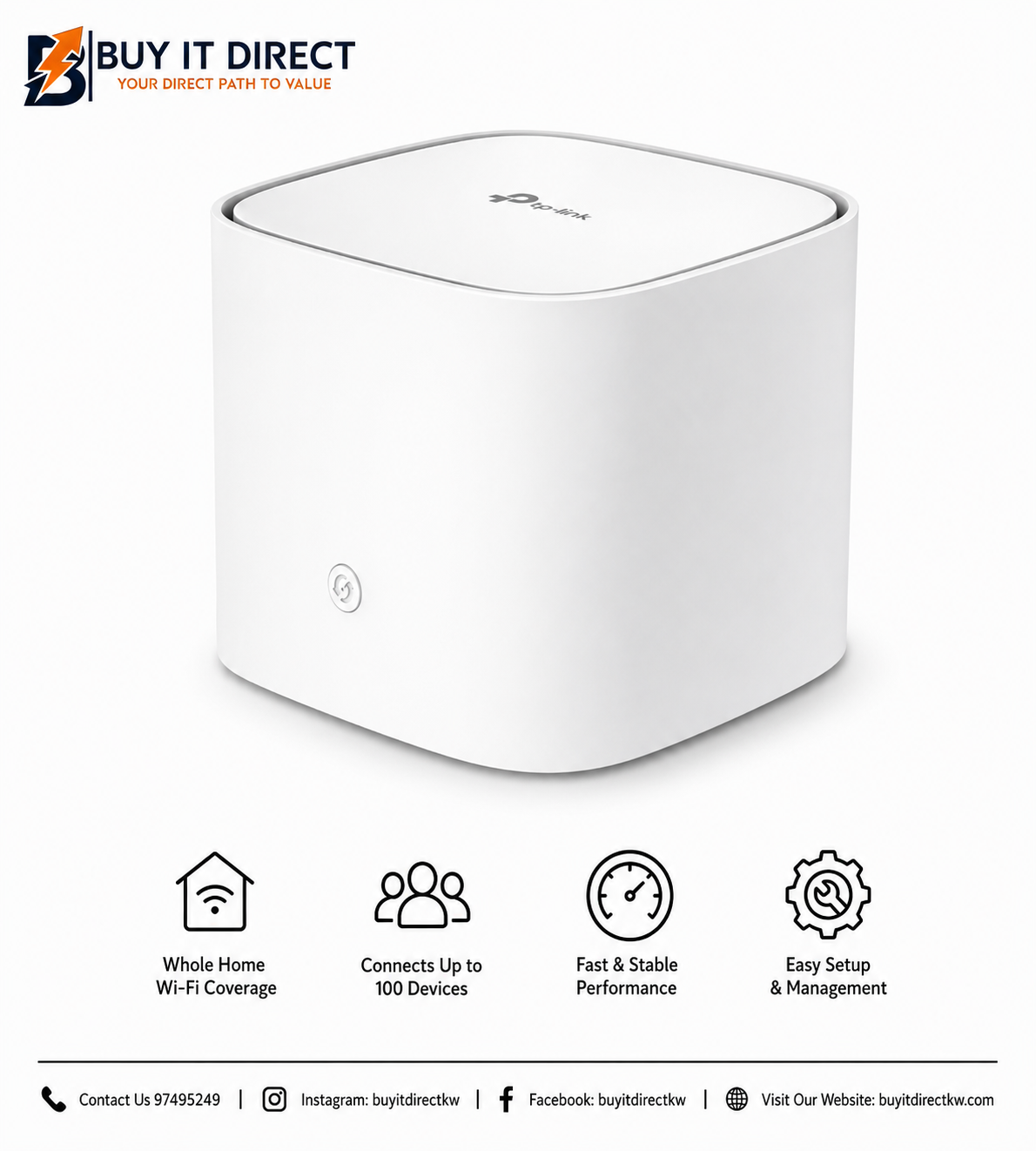 TP-Link HX510 AX3000 Wi-Fi 6 Mesh System Pack Of 1 HX510