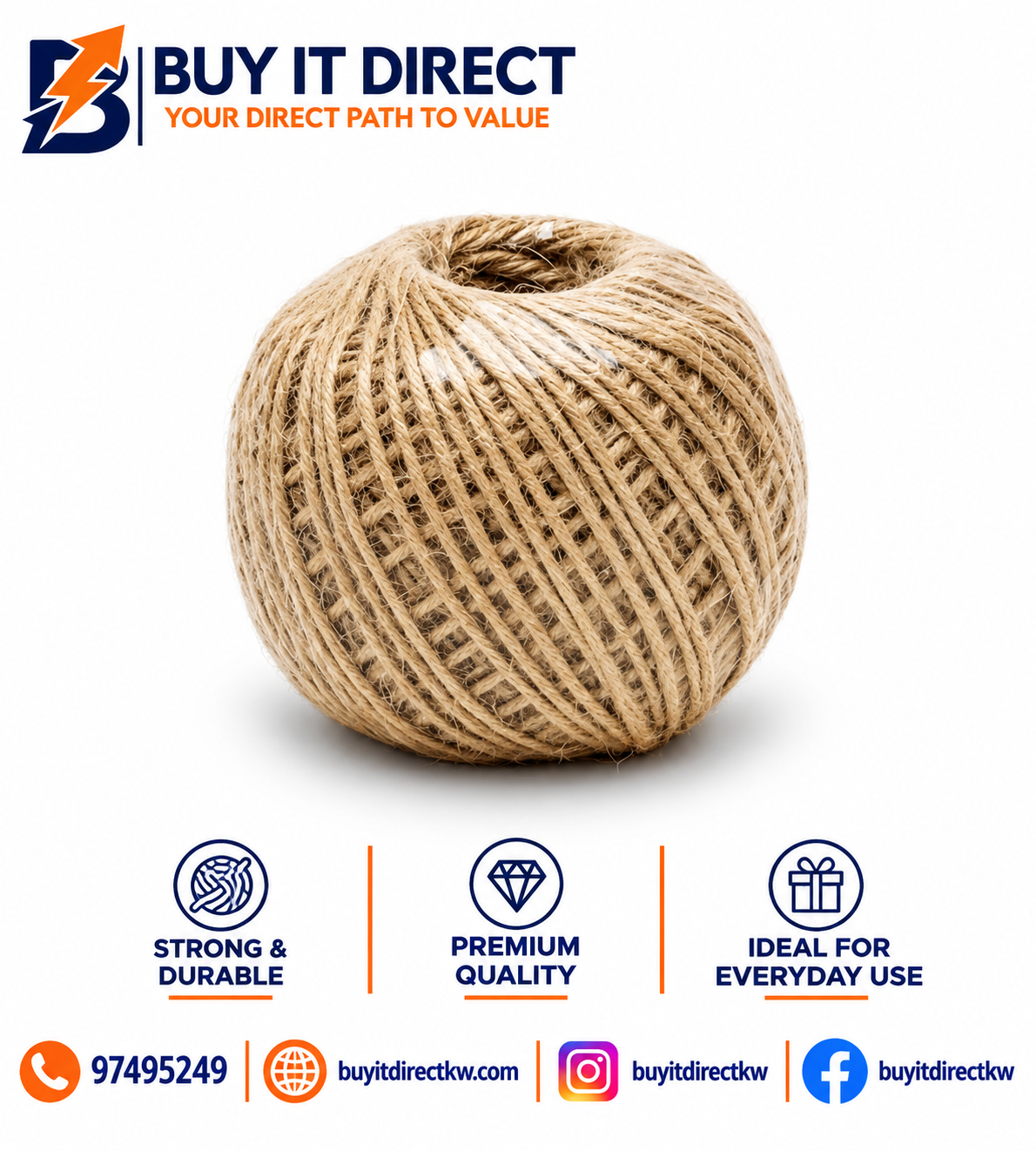Brown Straw Yarn