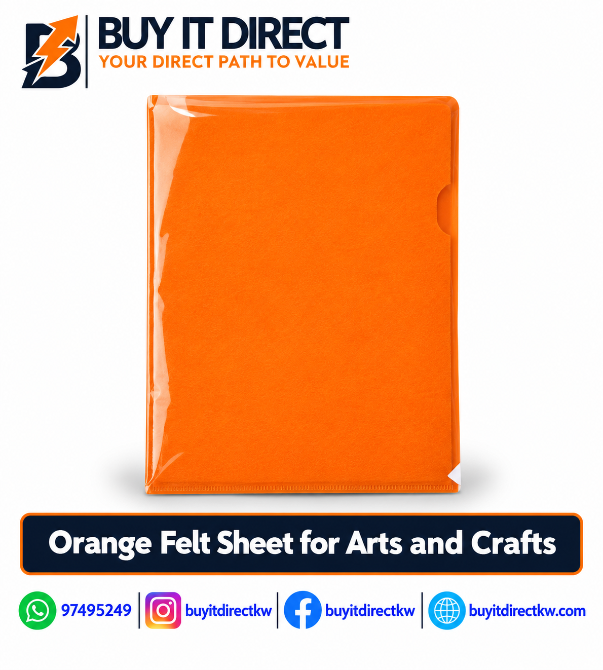 Felt Sheet Orange