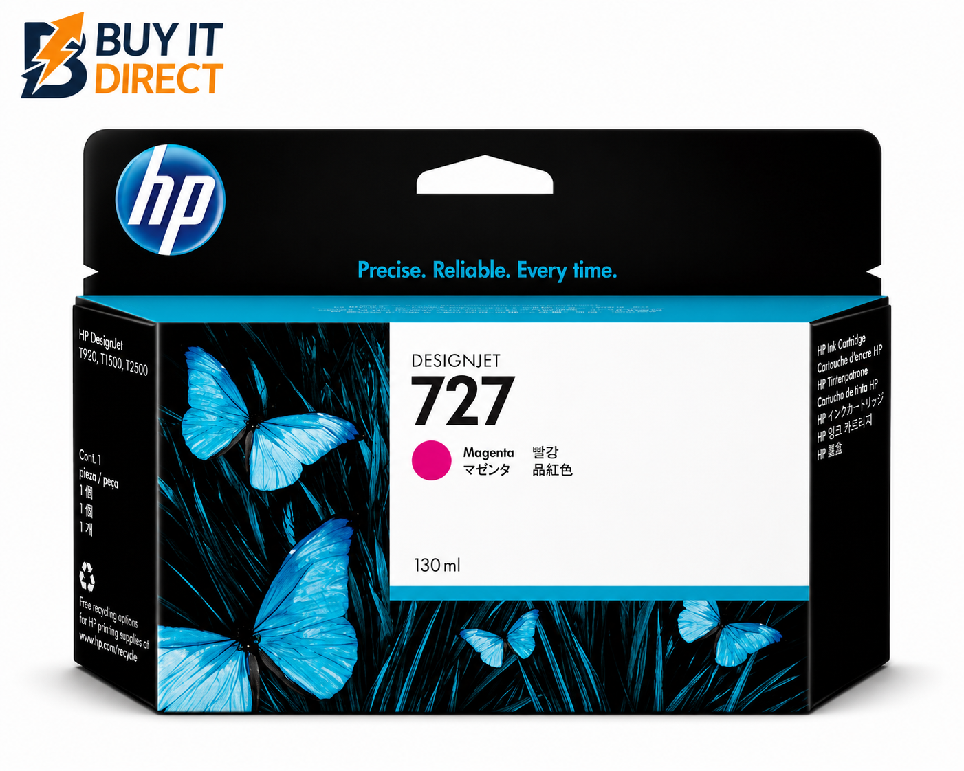 خرطوشة حبر HP 727 DesignJet الأرجوانية