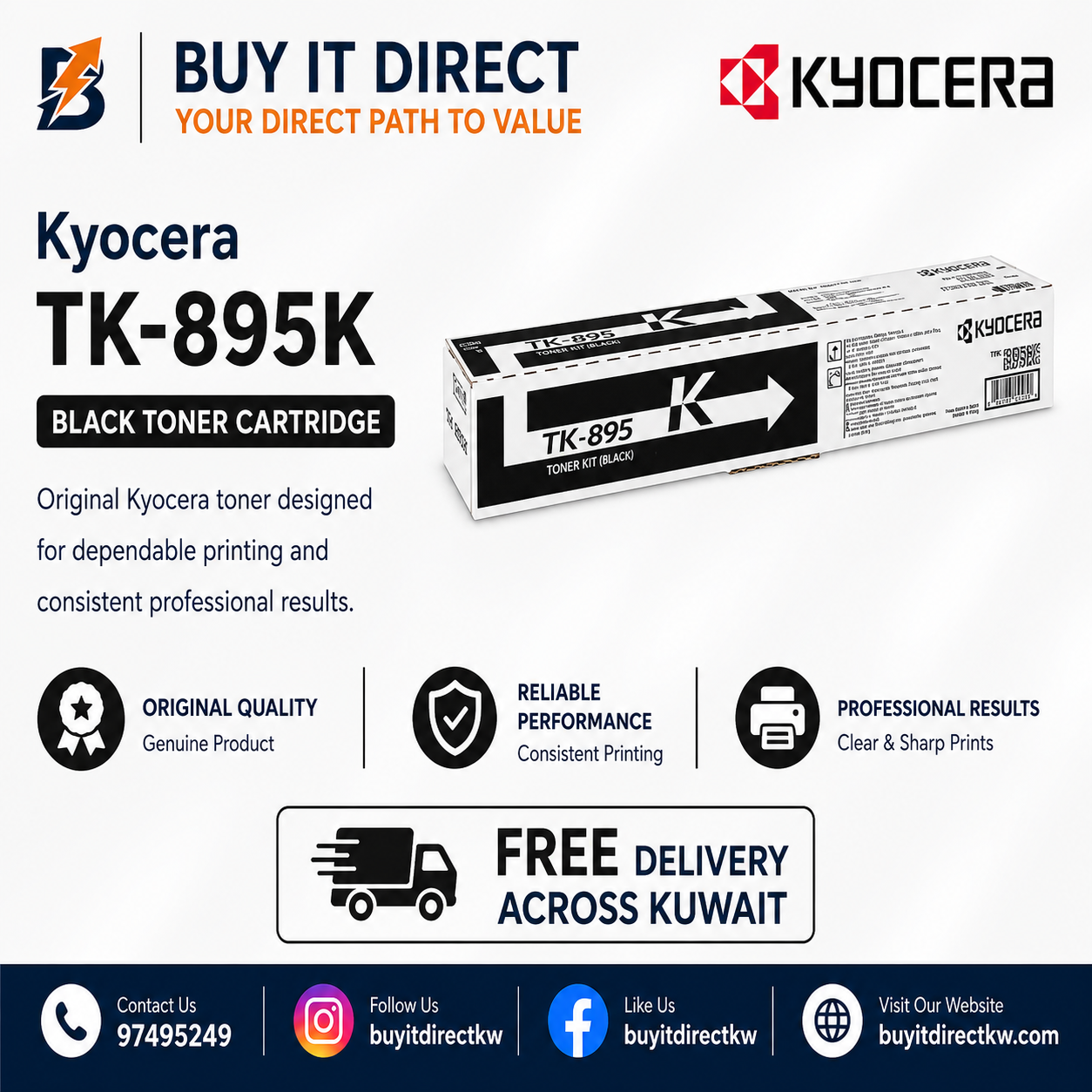 Kyocera TK895K Black Toner Cartridge