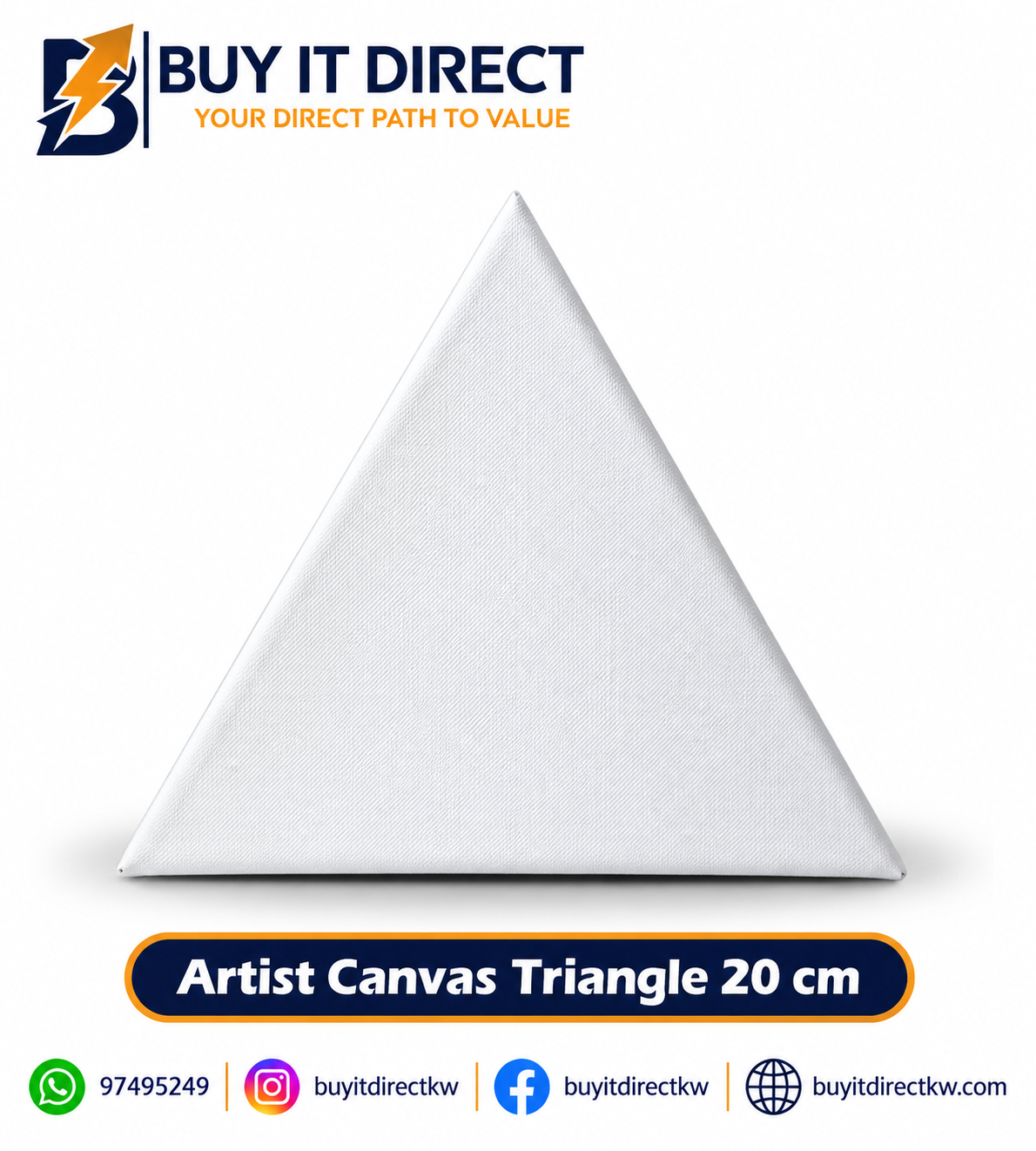 ARTIST CANVAS TRIANGLE 20 CM
