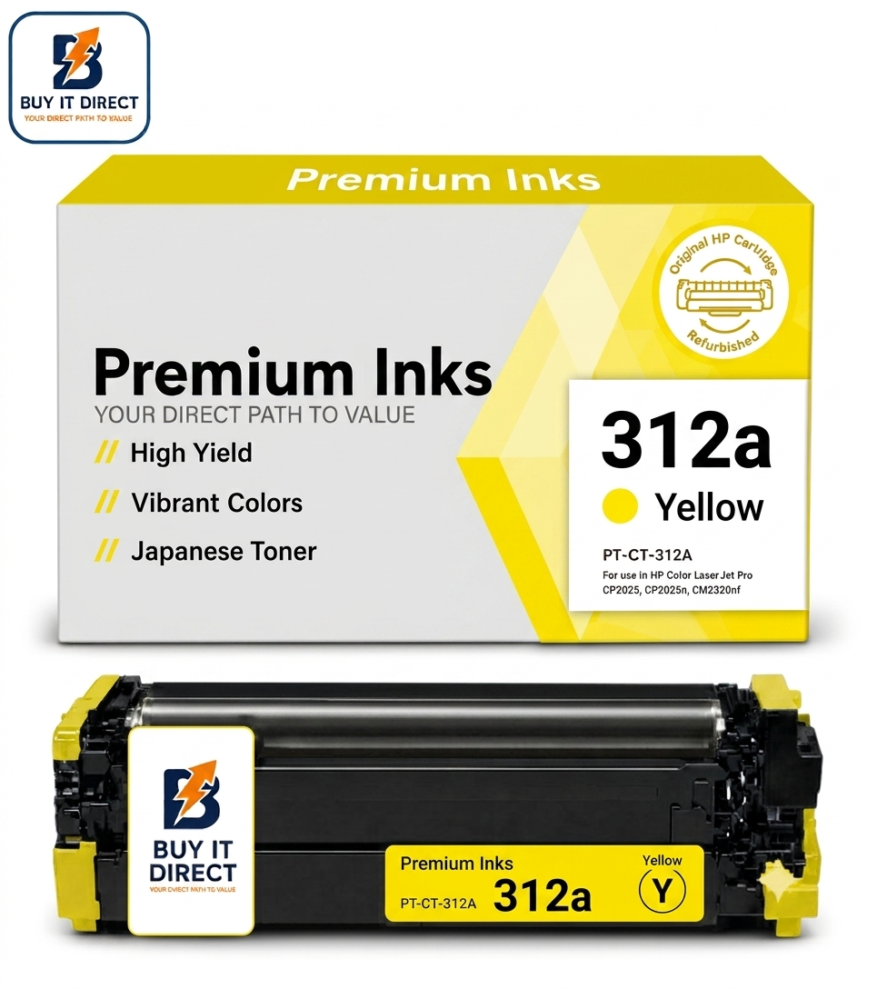 خرطوشة تونر Premium 312A أصفر متوافقة CF382A لطابعات HP Color LaserJet Pro M476