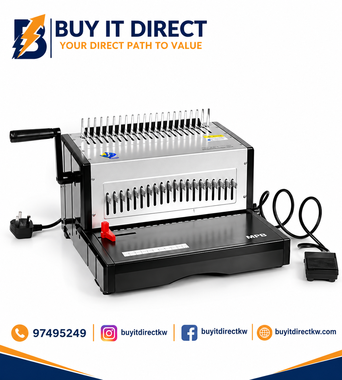 Electric Plastic Spiral Binding And Punching Machine BTB8708E