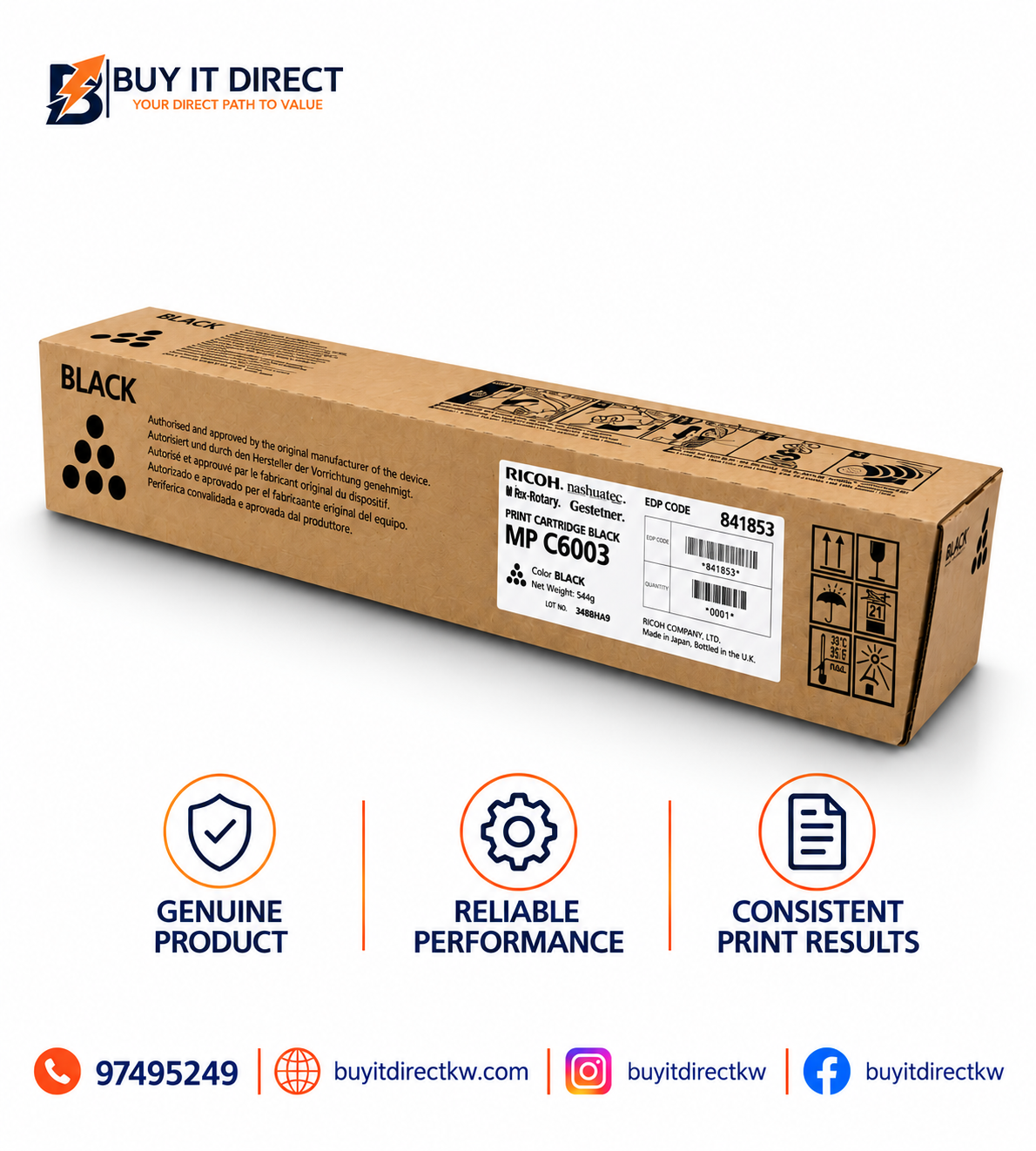 خرطوشة تونر ريكو MP C6003 أسود