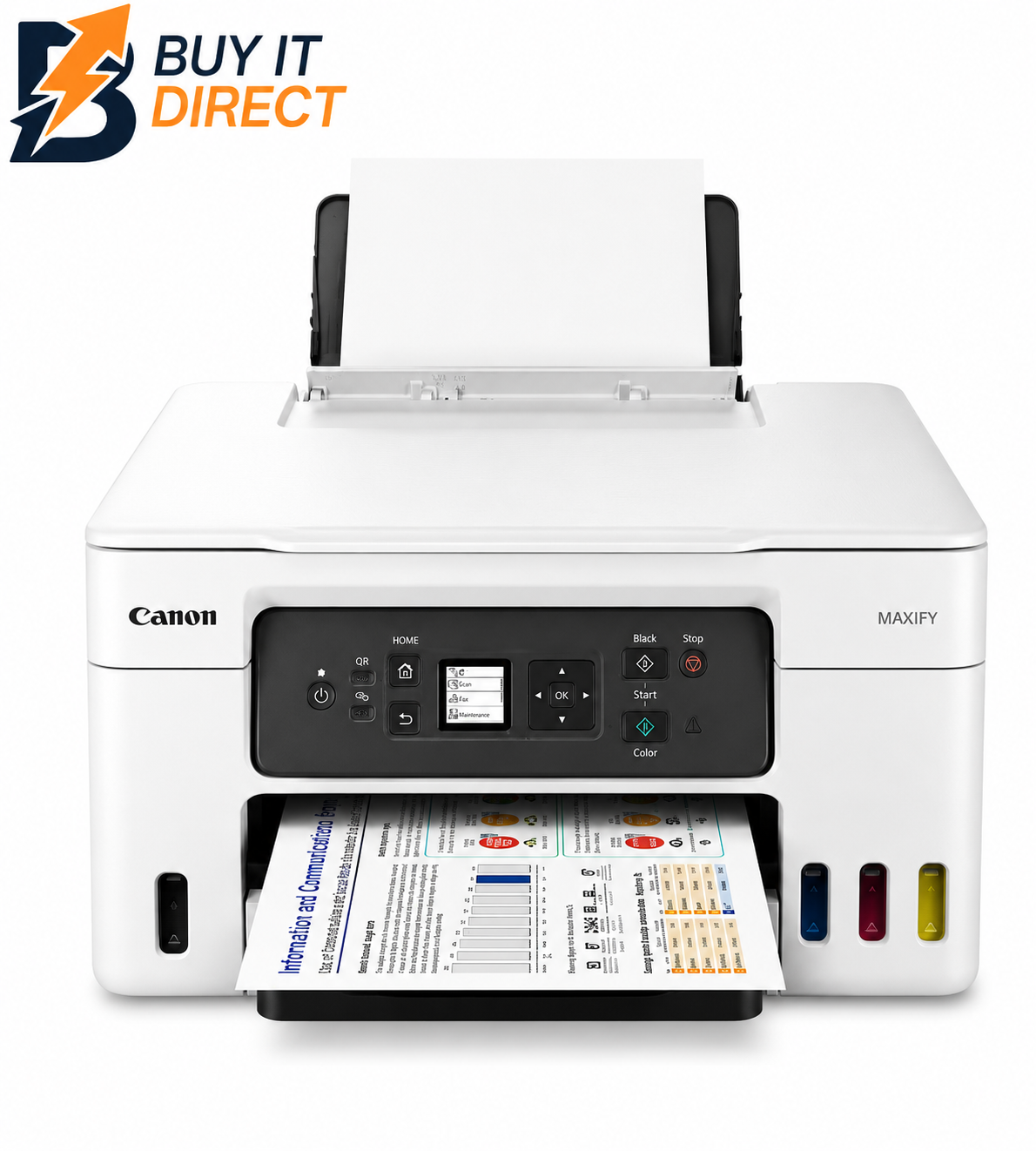 طابعة Canon MAXIFY GX3040 MegaTank التجارية متعددة الوظائف 3 في 1 – واي فاي/ طباعة على الوجهين/ تكلفة منخفضة جدًا