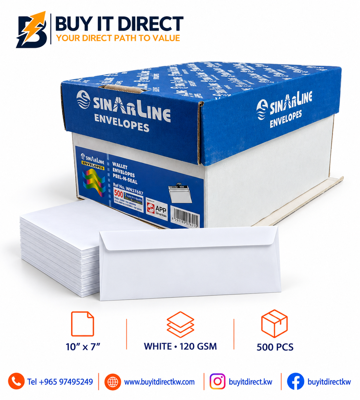 Wallet Envelopes Peel-N-Seal - 500 Pieces