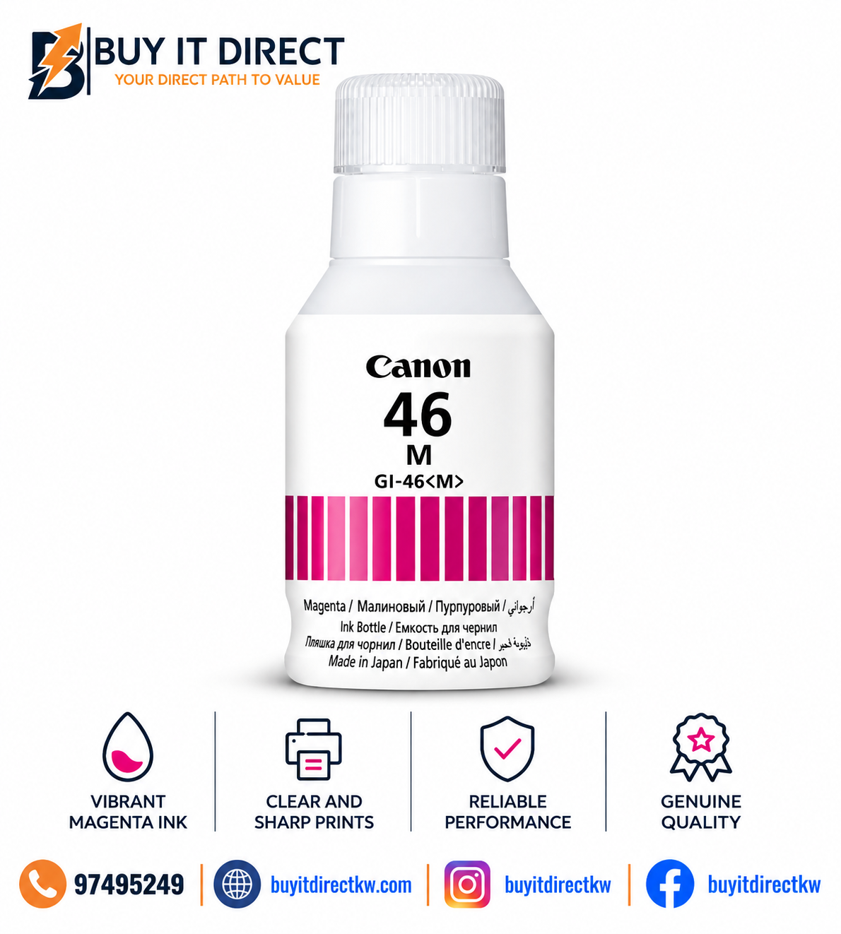 Canon GI 46 Magenta Ink Bottle