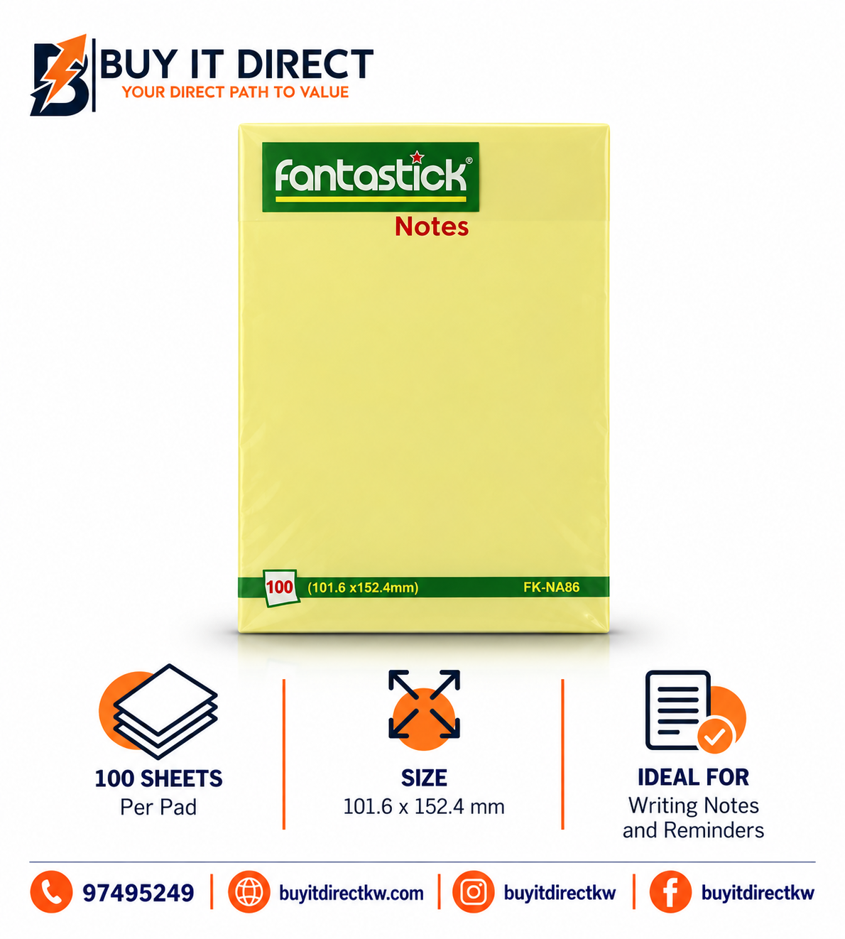 Fantastick 100 Notes 101.6 x 152.4 mm