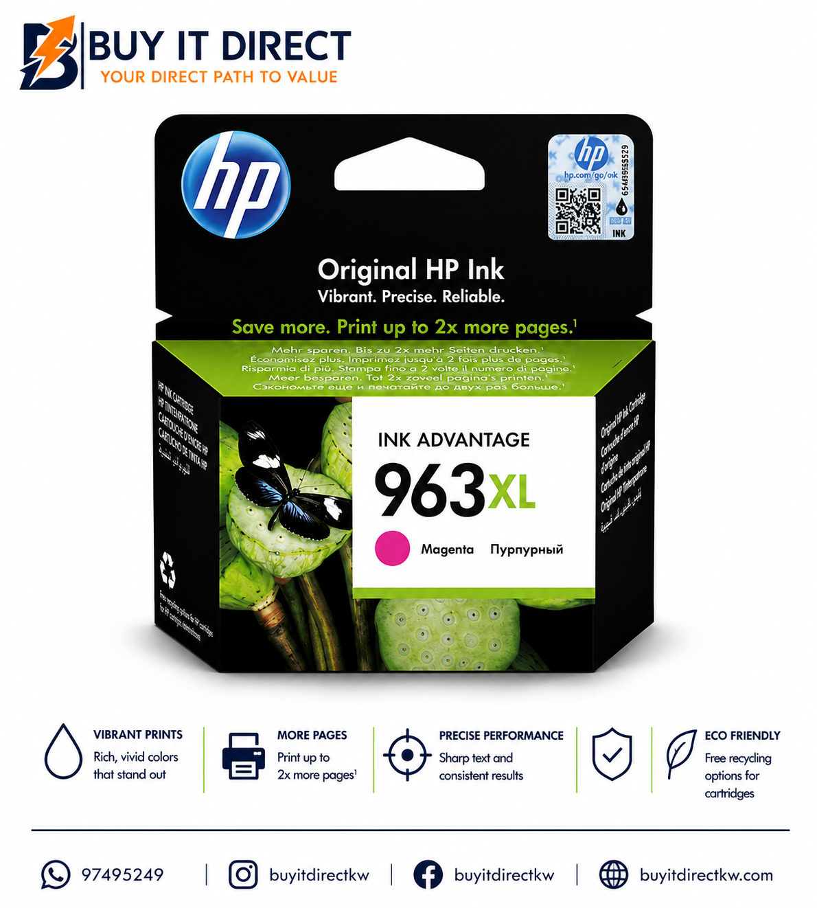 HP 963XL High Yield Magenta Original Ink Cartridge