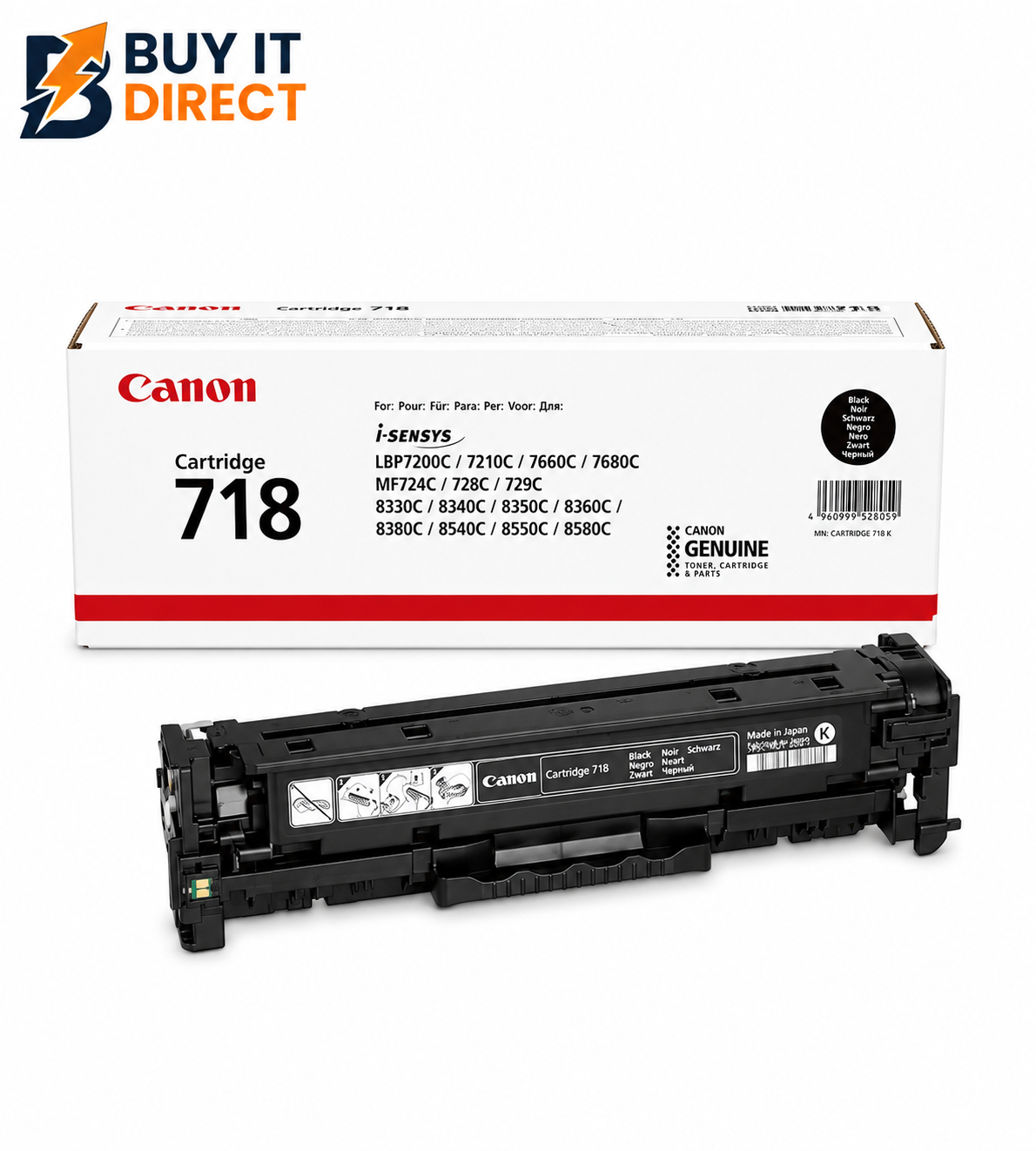 خرطوشة تونر Canon 718 الأسود