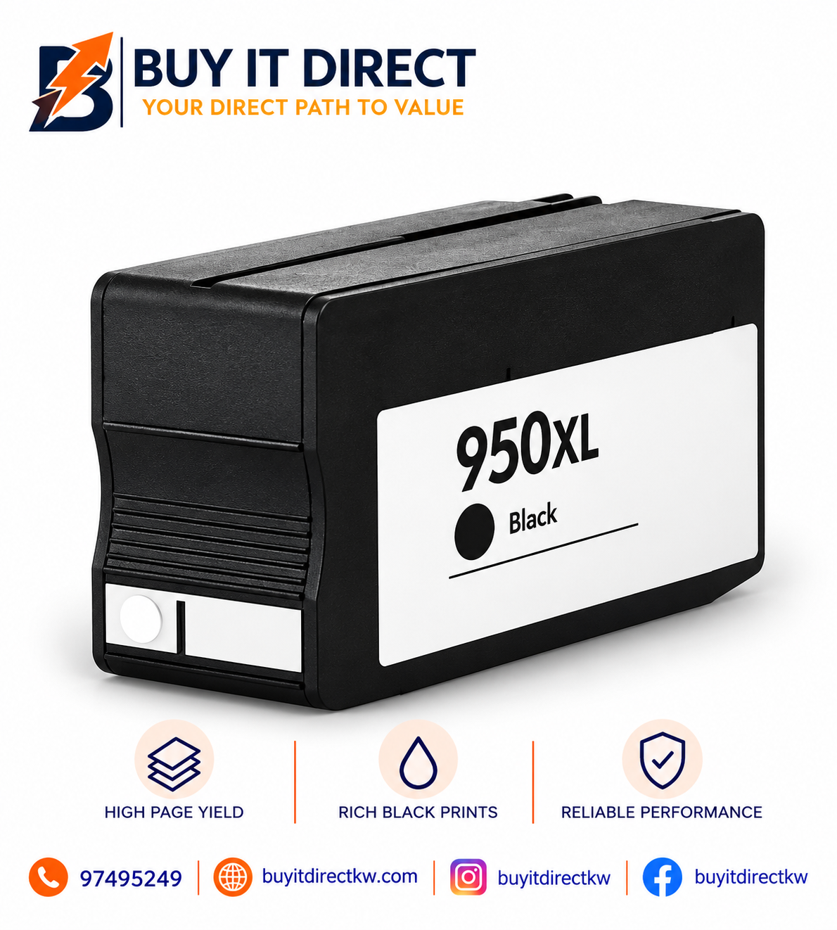 Premium Compatible Ink Cartridge for HP 950XL Black