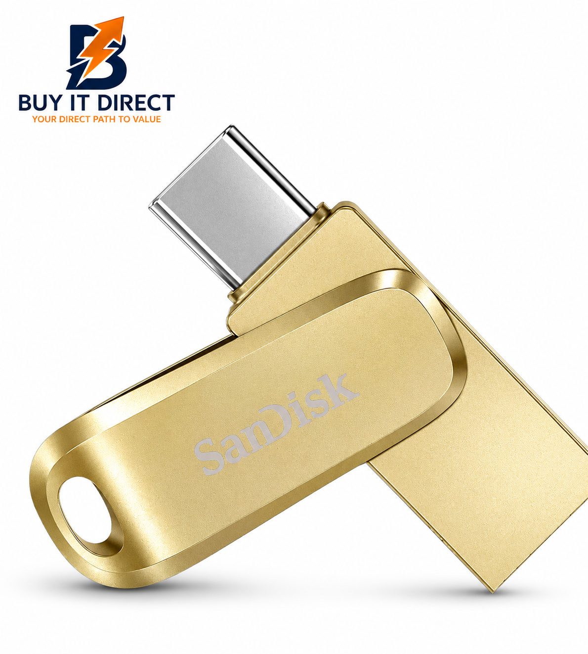 SanDisk Ultra Dual Drive Luxe USB Type C 256GB USB 3.2 Gen 1 Gold
