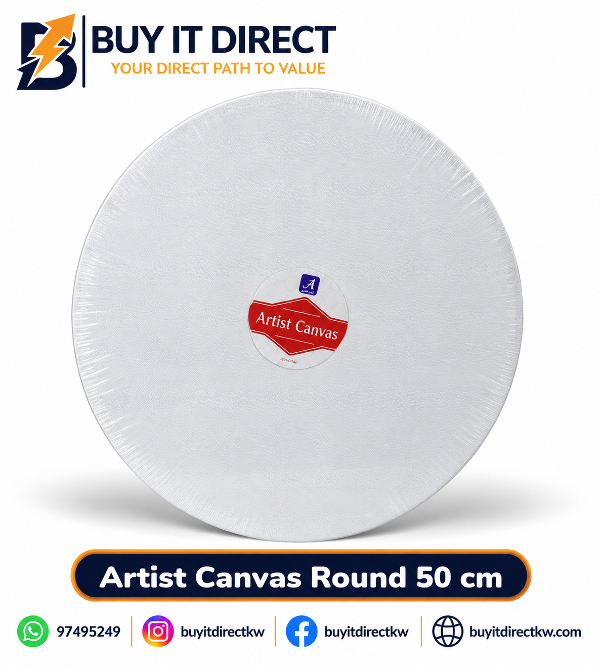 ARTIST CANVAS ROUND – 50 CM