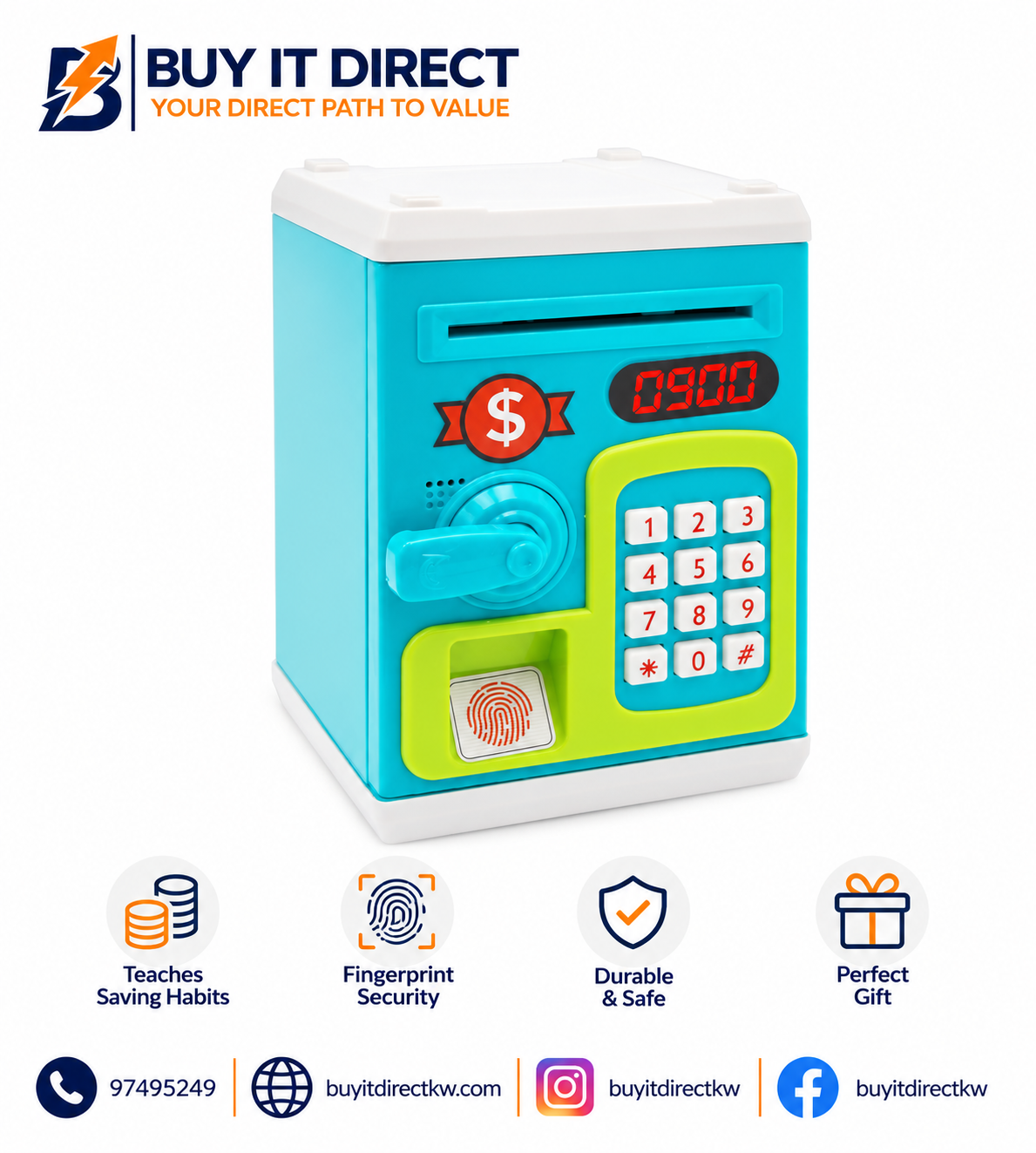 Electric Fingerprint Cash Box