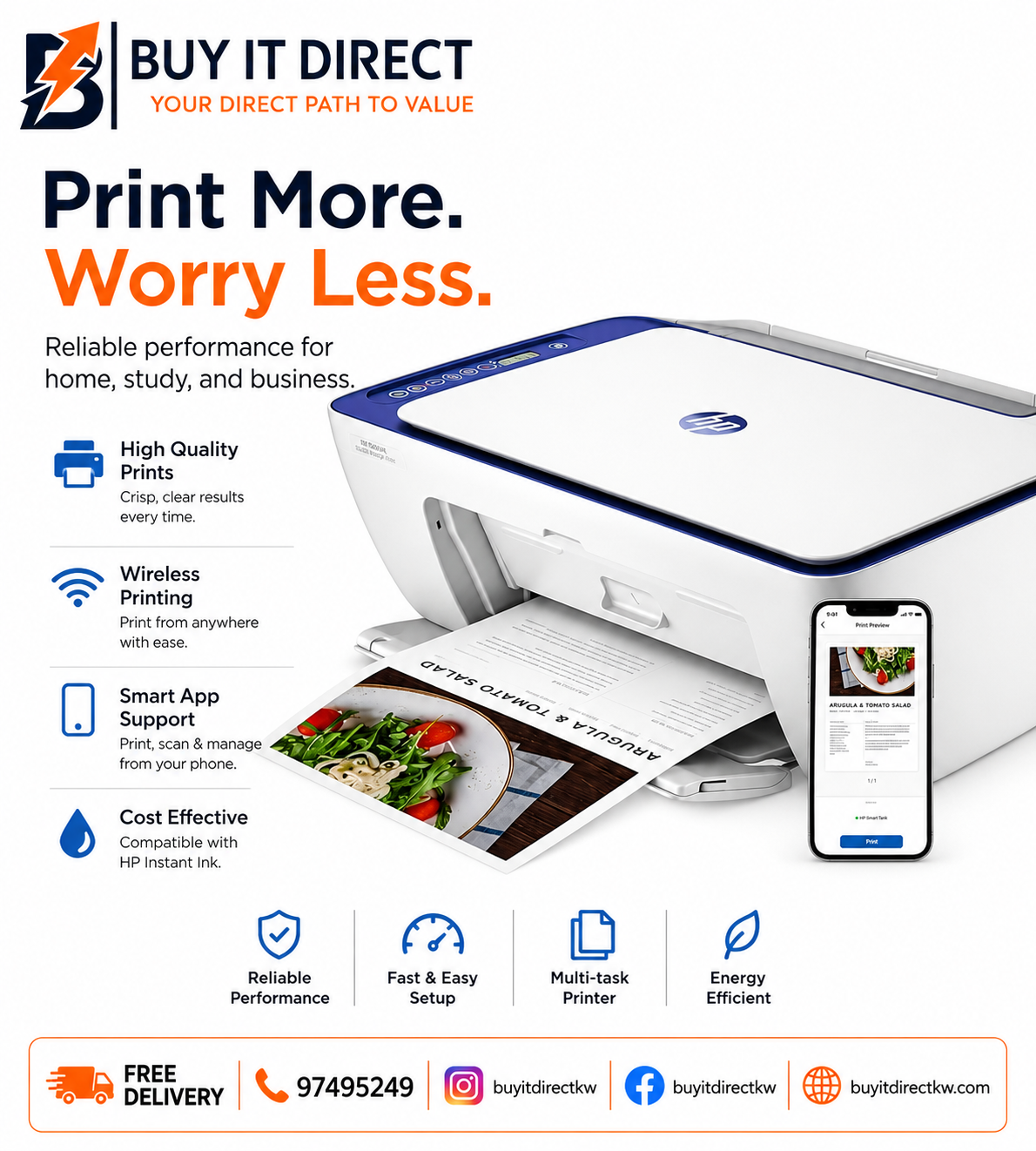 HP DeskJet Ink Advantage Ultra 4927 All In One Colour Inkjet Printer Print Copy Scan WiFi