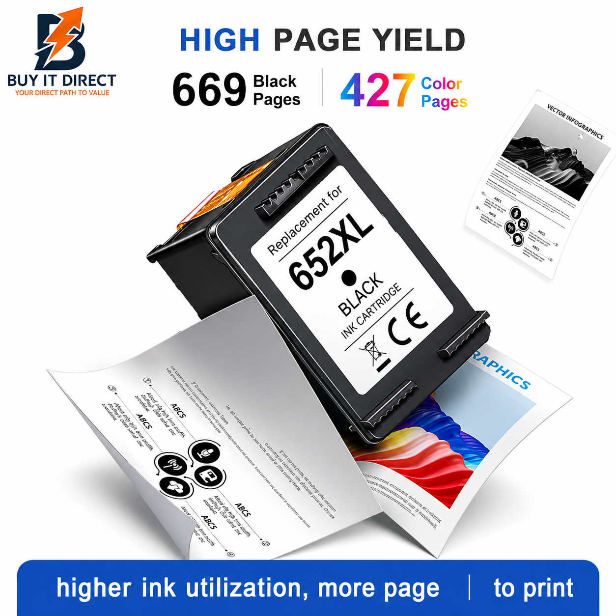 Premium Ink 652xl Black 