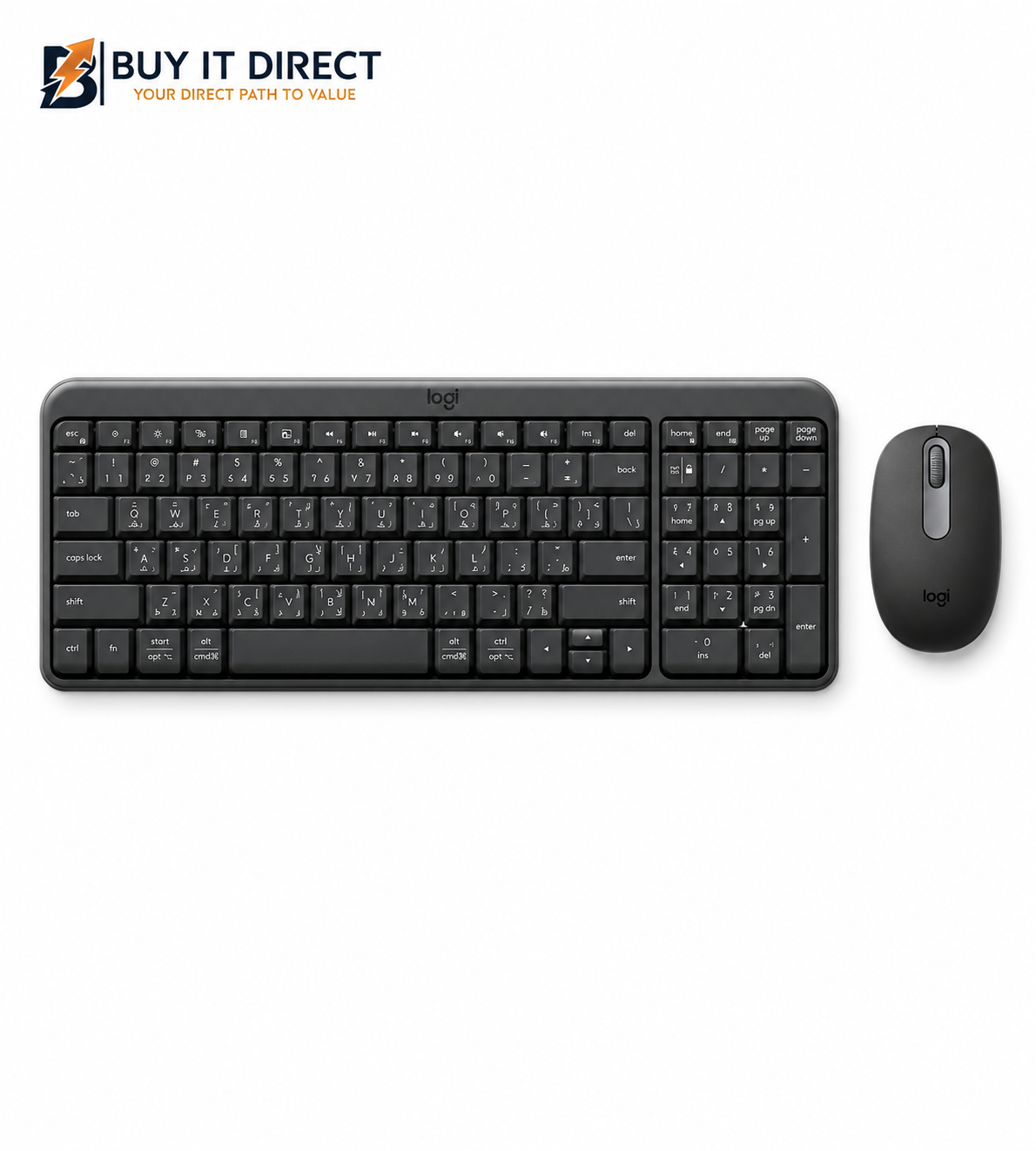 Logitech MK250 Compact Bluetooth Wireless Combo Keyboard Mouse – Arabic/English