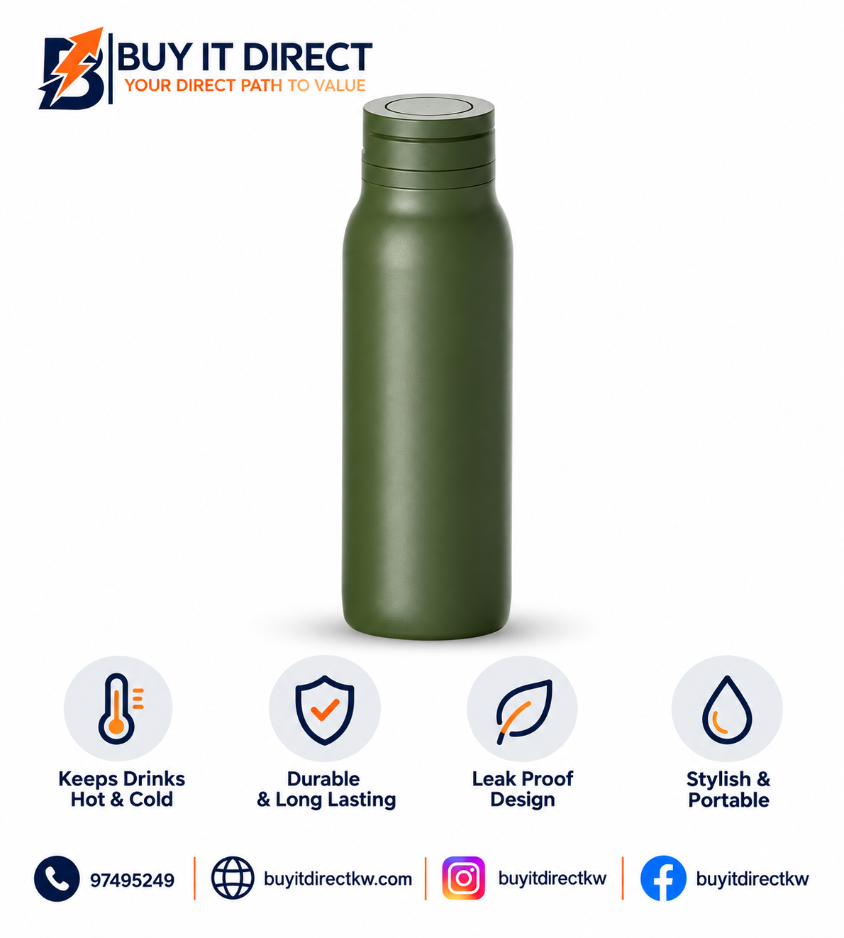 Botella Ultra 750ml Stainless Steel Water Bottle with MagSafe Phone Holder