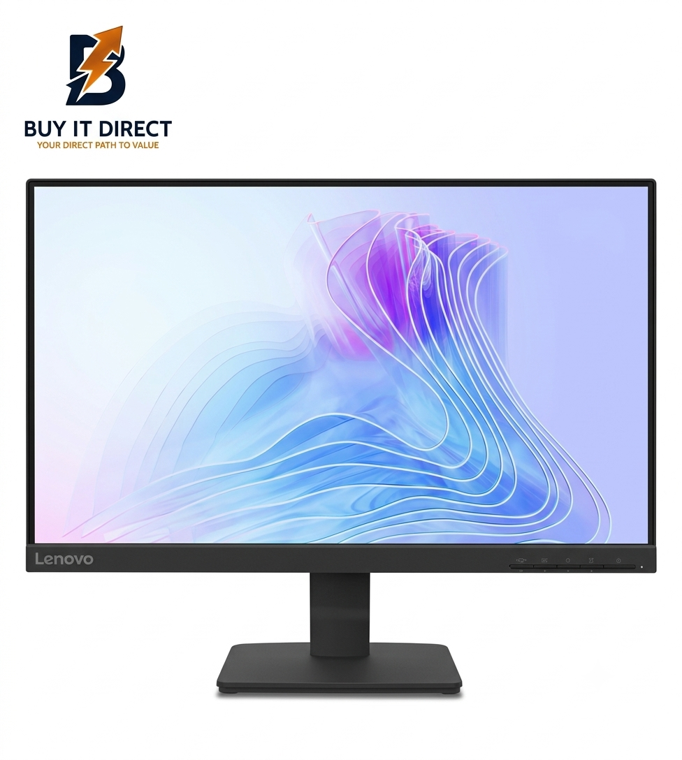 شاشة Lenovo L22-4e مقاس 21.5 بوصة FHD IPS | VGA، HDMI، أسود