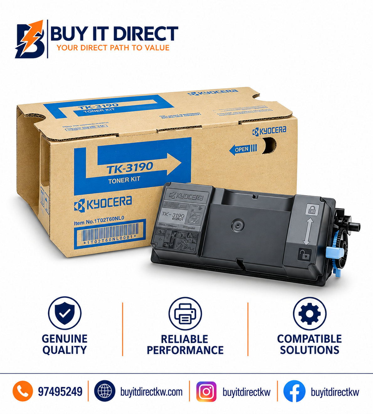 Kyocera TK3190 Black Toner Cartridge