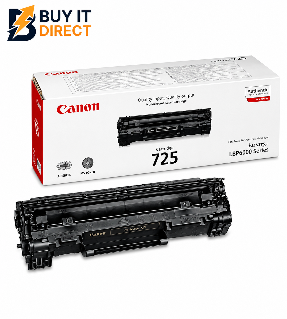 Canon 725 أسود خرطوشة تونر – 1.6K Pages / أسود Color / خرطوشة تونر