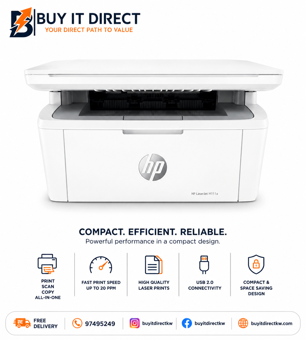 طابعة HP LaserJet MFP M141w ليزر أحادية اللون A4 متعددة الوظائف طباعة نسخ مسح ضوئي WiFi