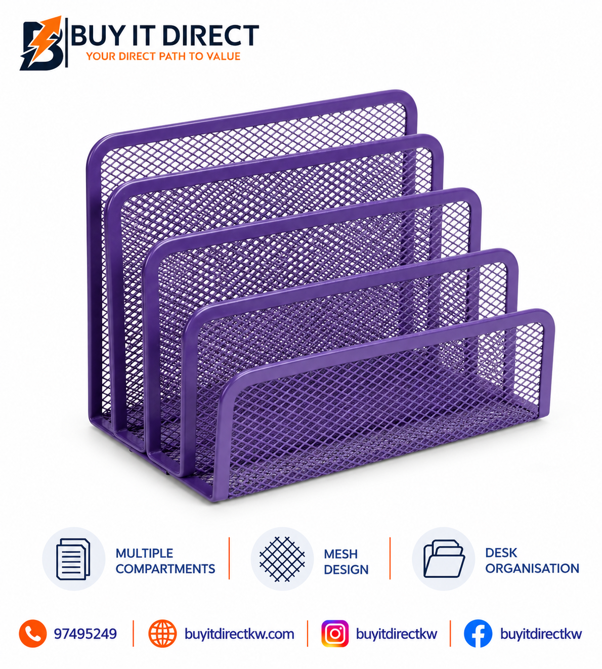 Mesh Letter Sorter - Purple