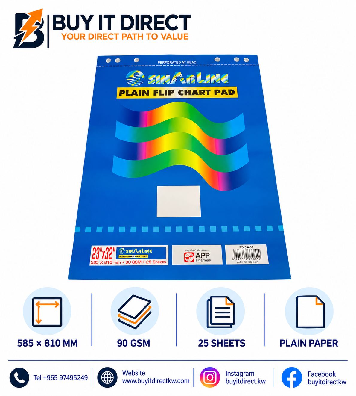 Plain Flip Chart Pad A1