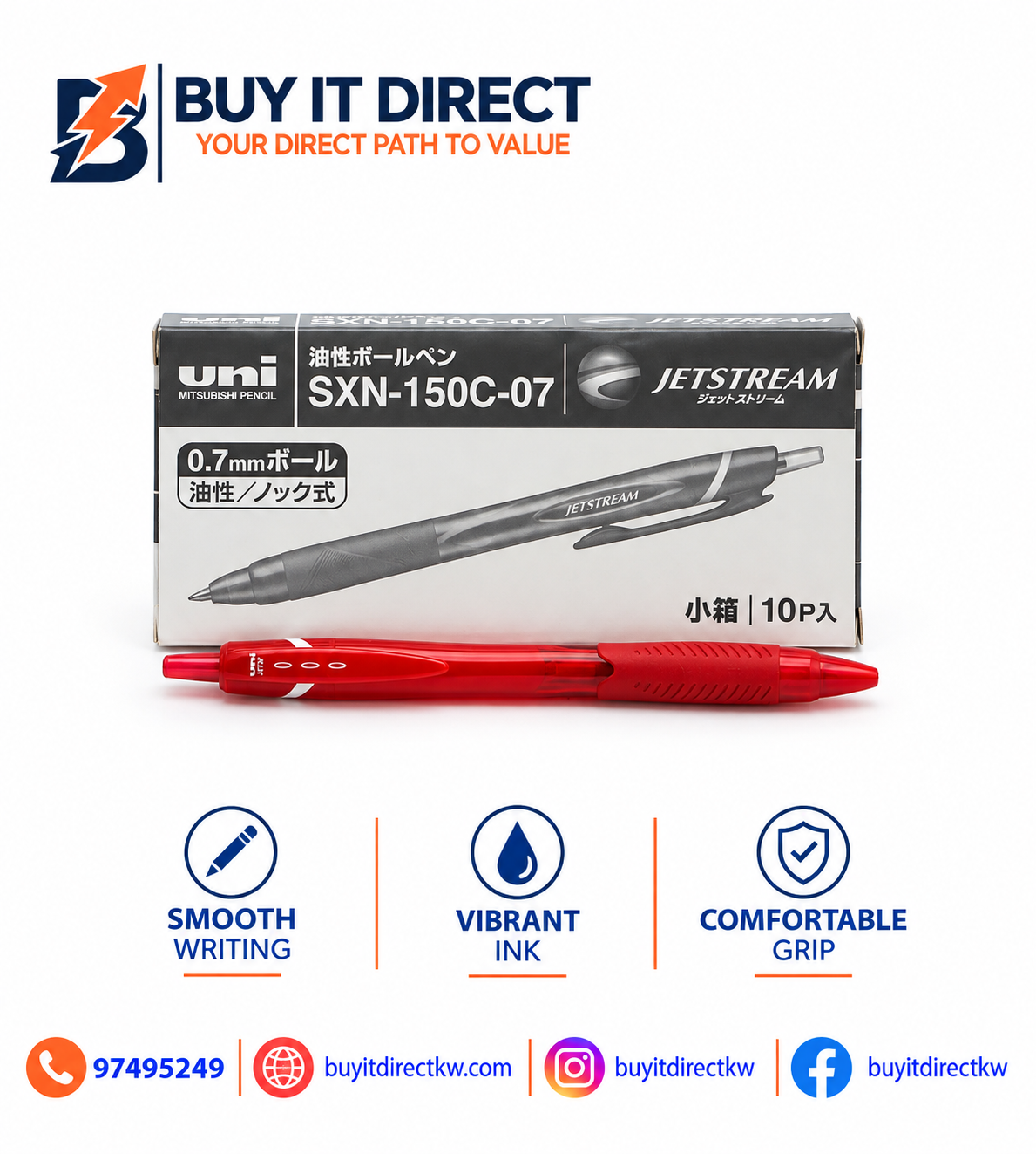 Jetstream Ball Pen 0.7mm Red