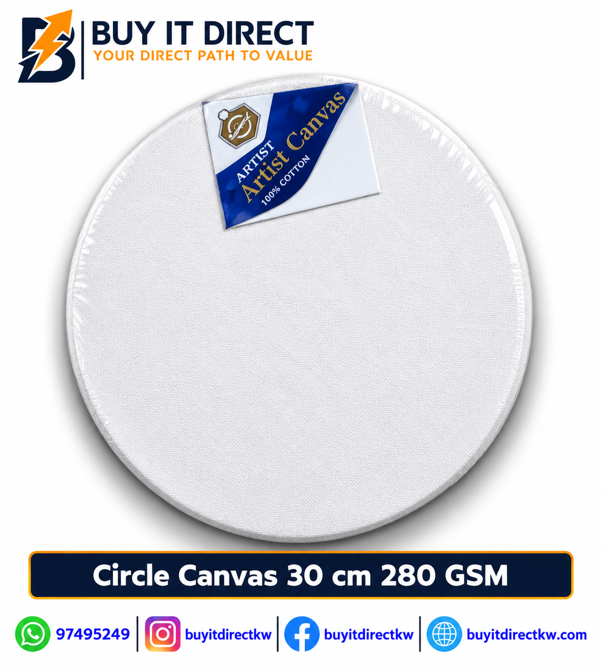 Circle Canvas 280g 30 cm