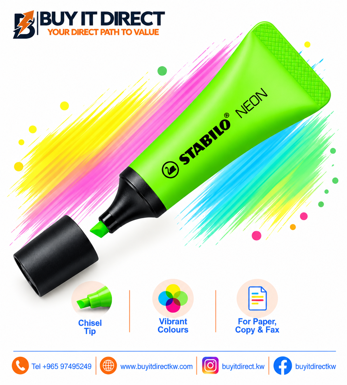 STABILO NEON Green Highlighter