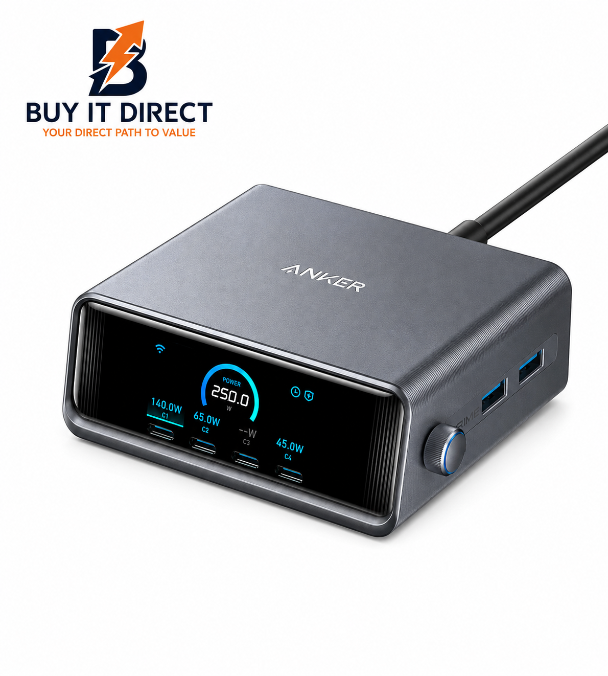 Anker Prime Charger 250W 6 Port GaNPrime A2345241 Silver