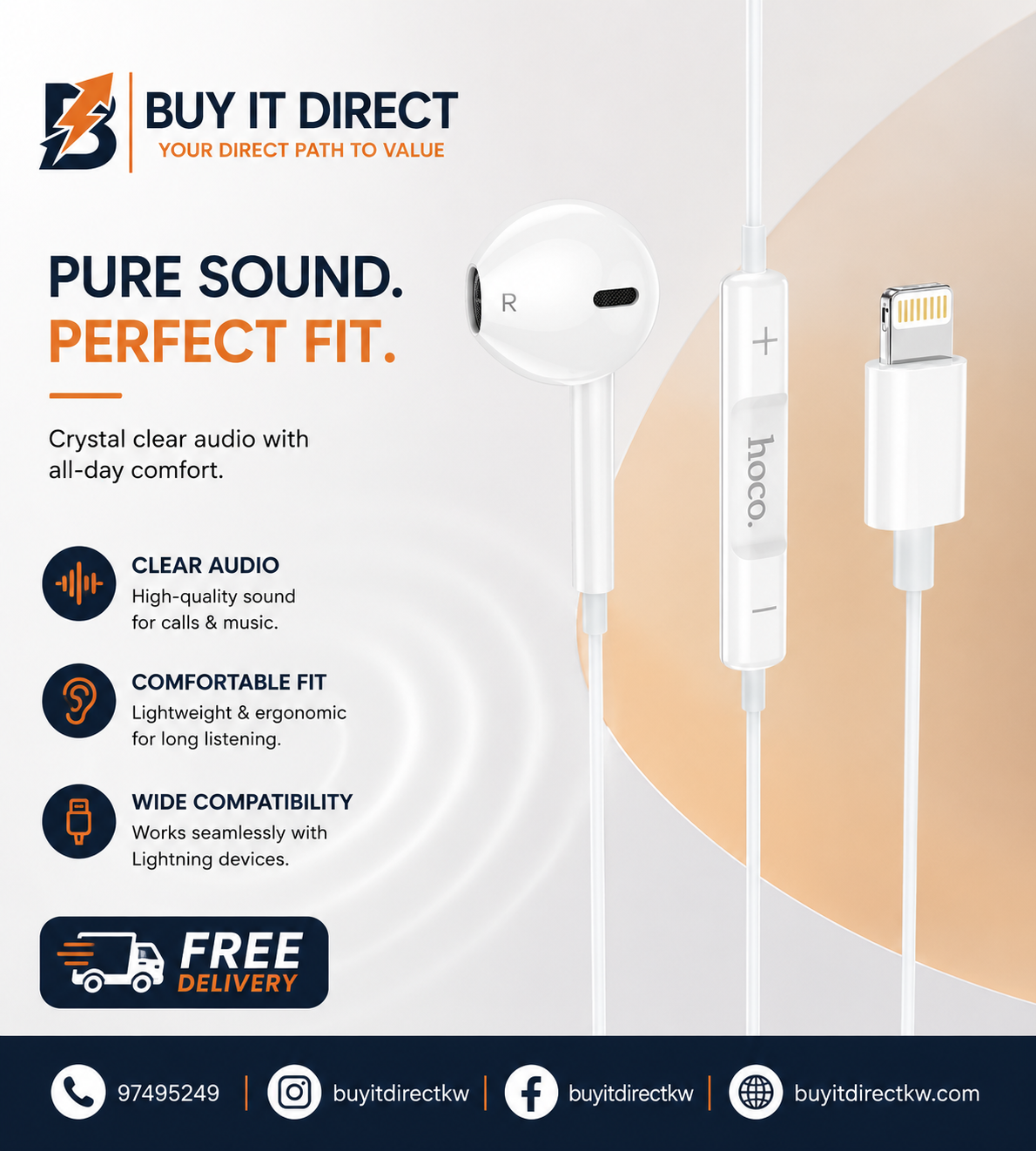 DM9 Unilateral Earphone for Lightning