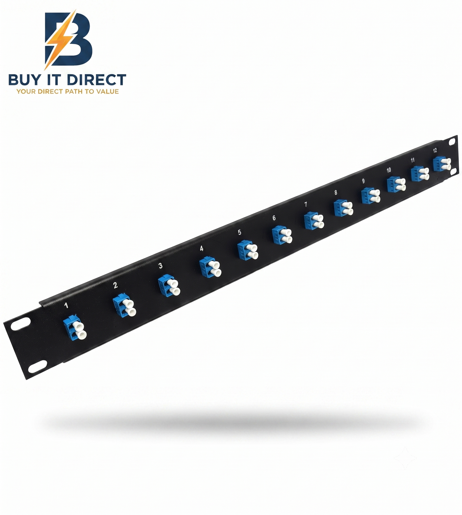 Lc Fibre Optic Duplex Patch Panel 12 Adapter