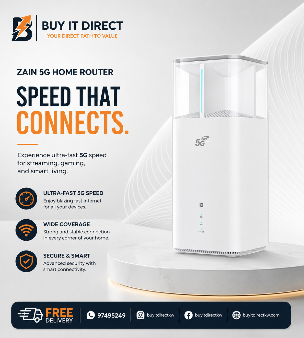 راوتر هواوي CPE Ultra 6 واي فاي 7 و5G عالي السرعة مفتوح الشبكة للمنزل والمكتب