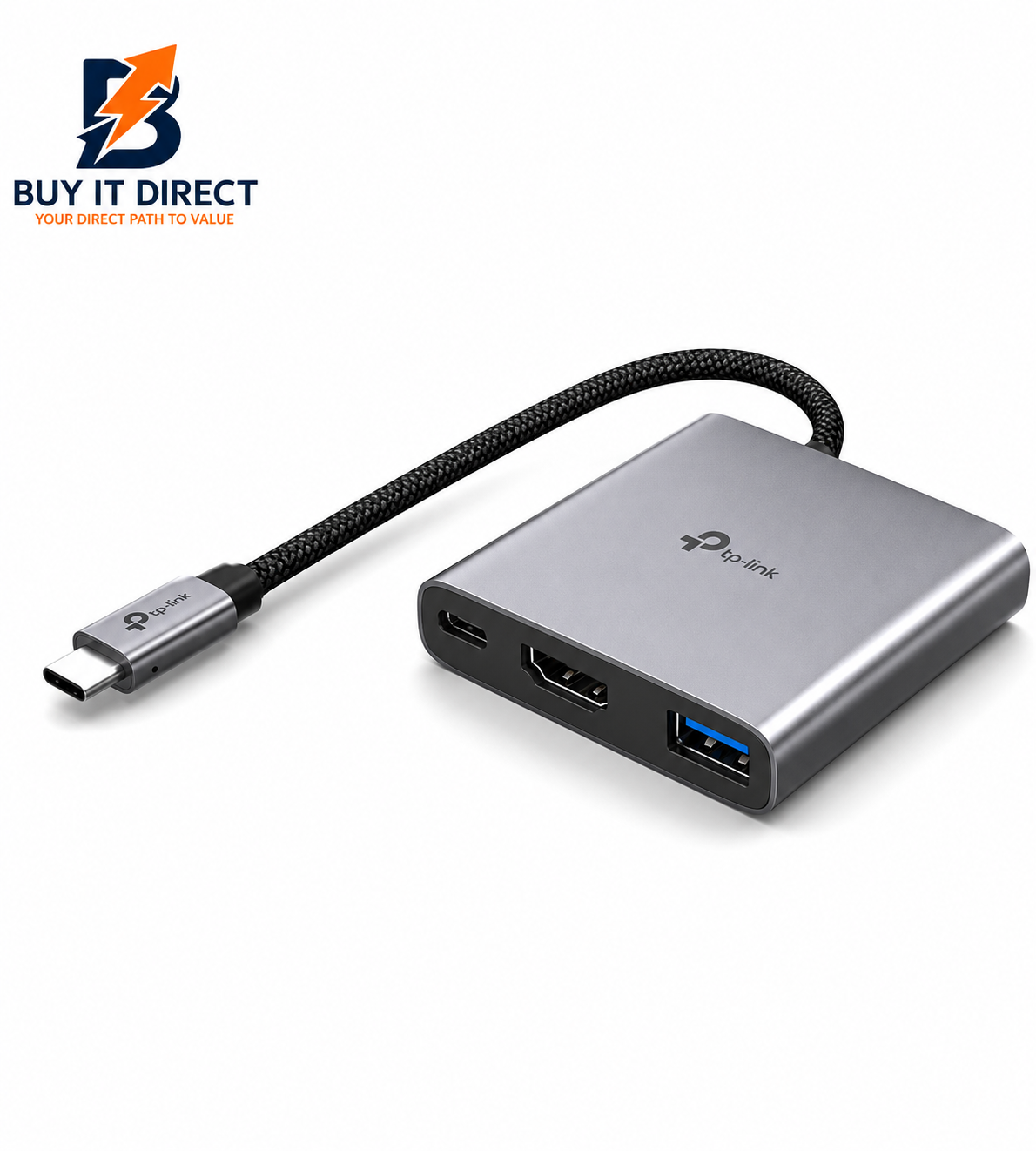تي بي لينك UH3020C موزع USB C ثلاثة في واحد HDMI بدقة 4K 60Hz وشحن 100 واط