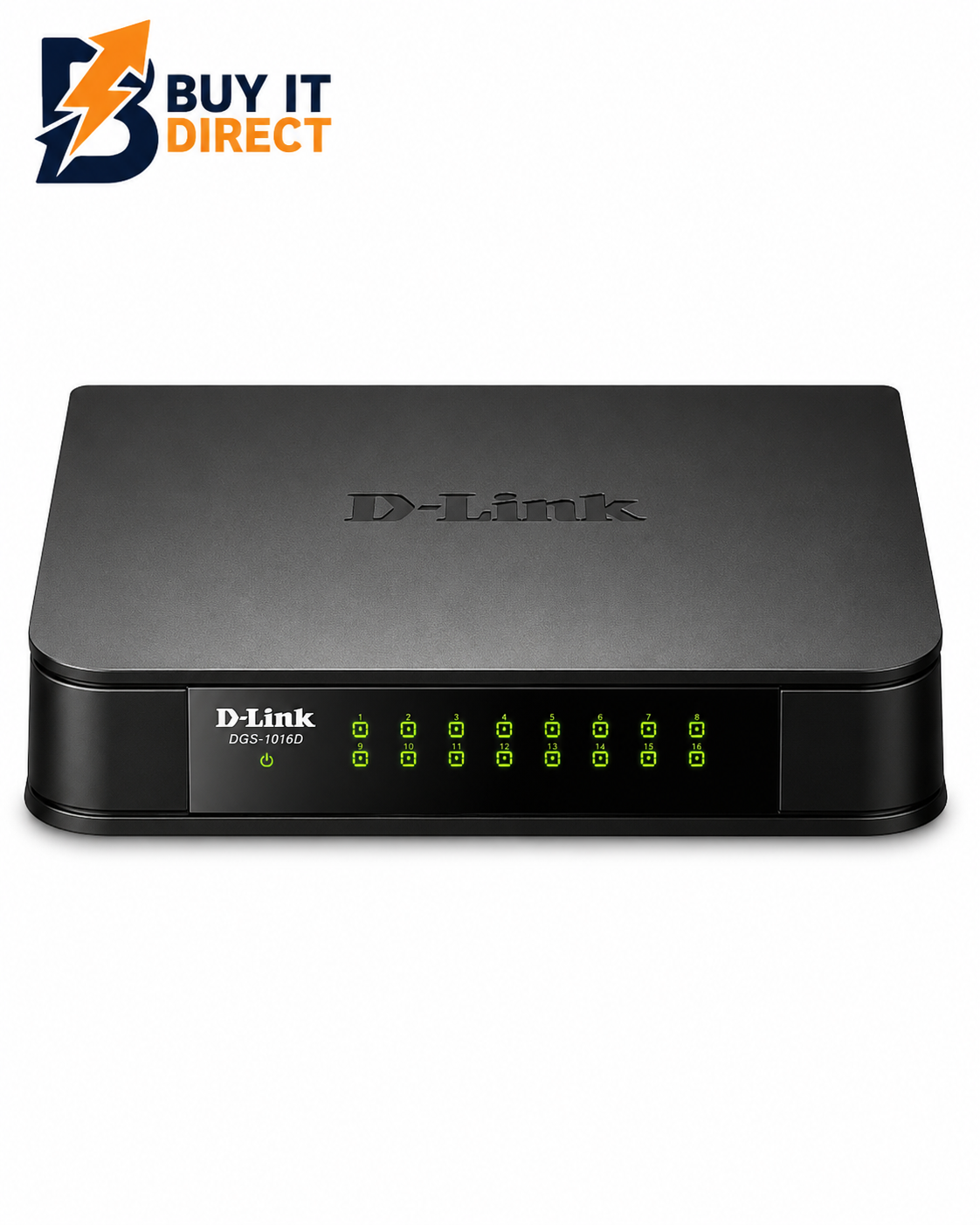 مبدل D-Link المكتبي غير المُدار بـ16 منفذ إيثرنت سريع 10/100 - DES-1016A