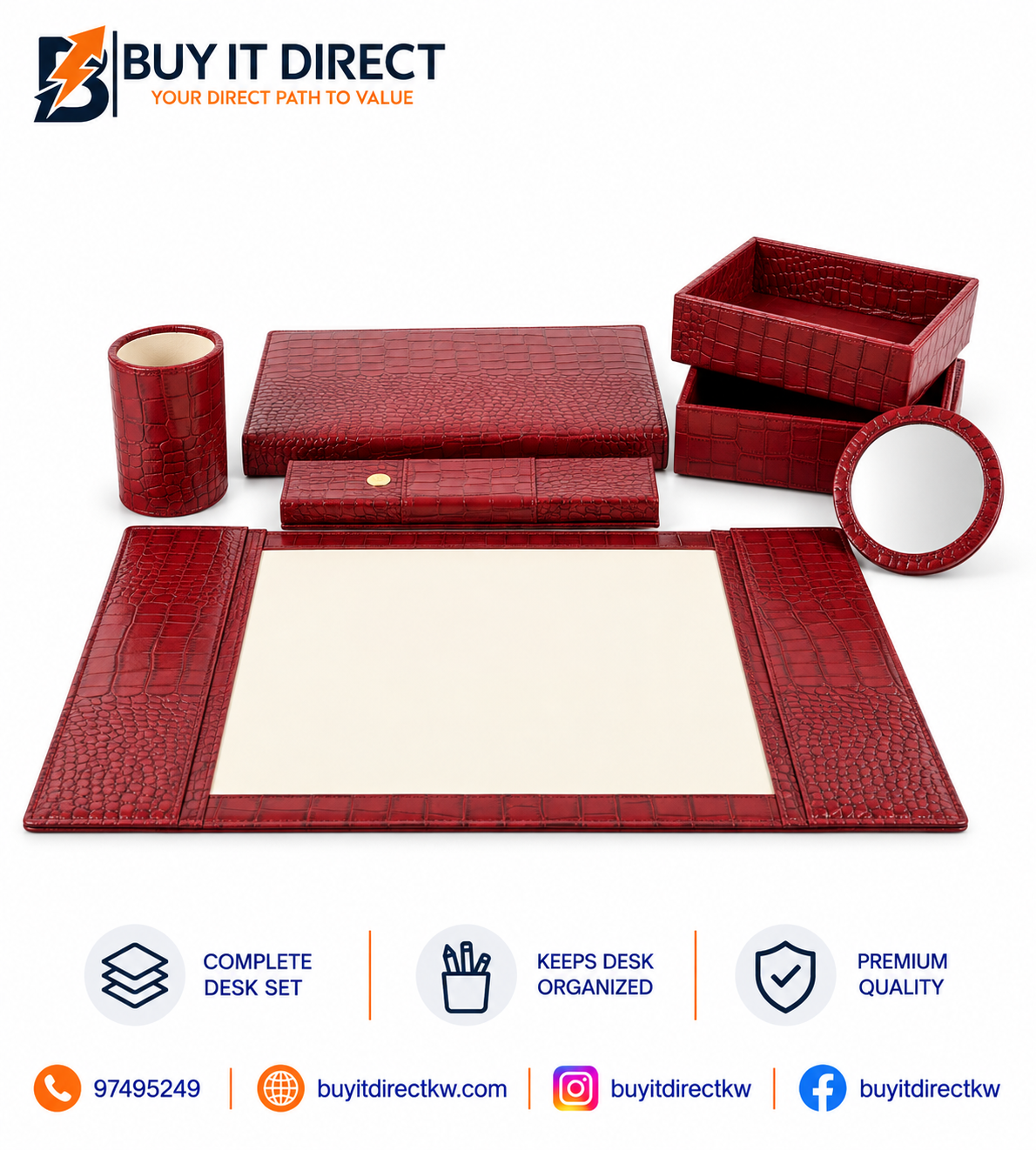 Desktop Set Red