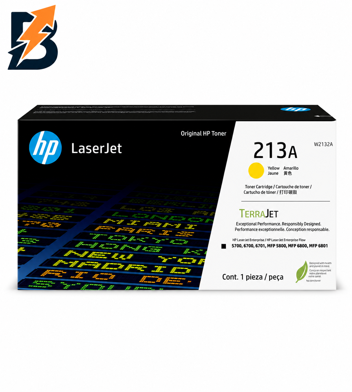 HP 213A Yellow Color – 3K Pages / Yellow Color / Toner Cartridge