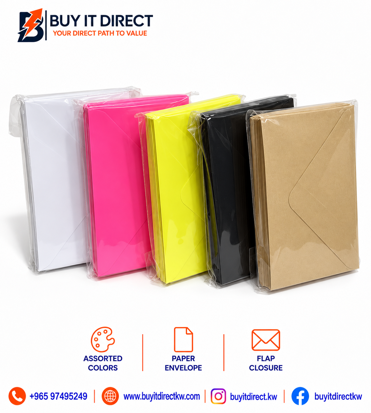 Envelopes 9 × 15 cm – Pack of 50