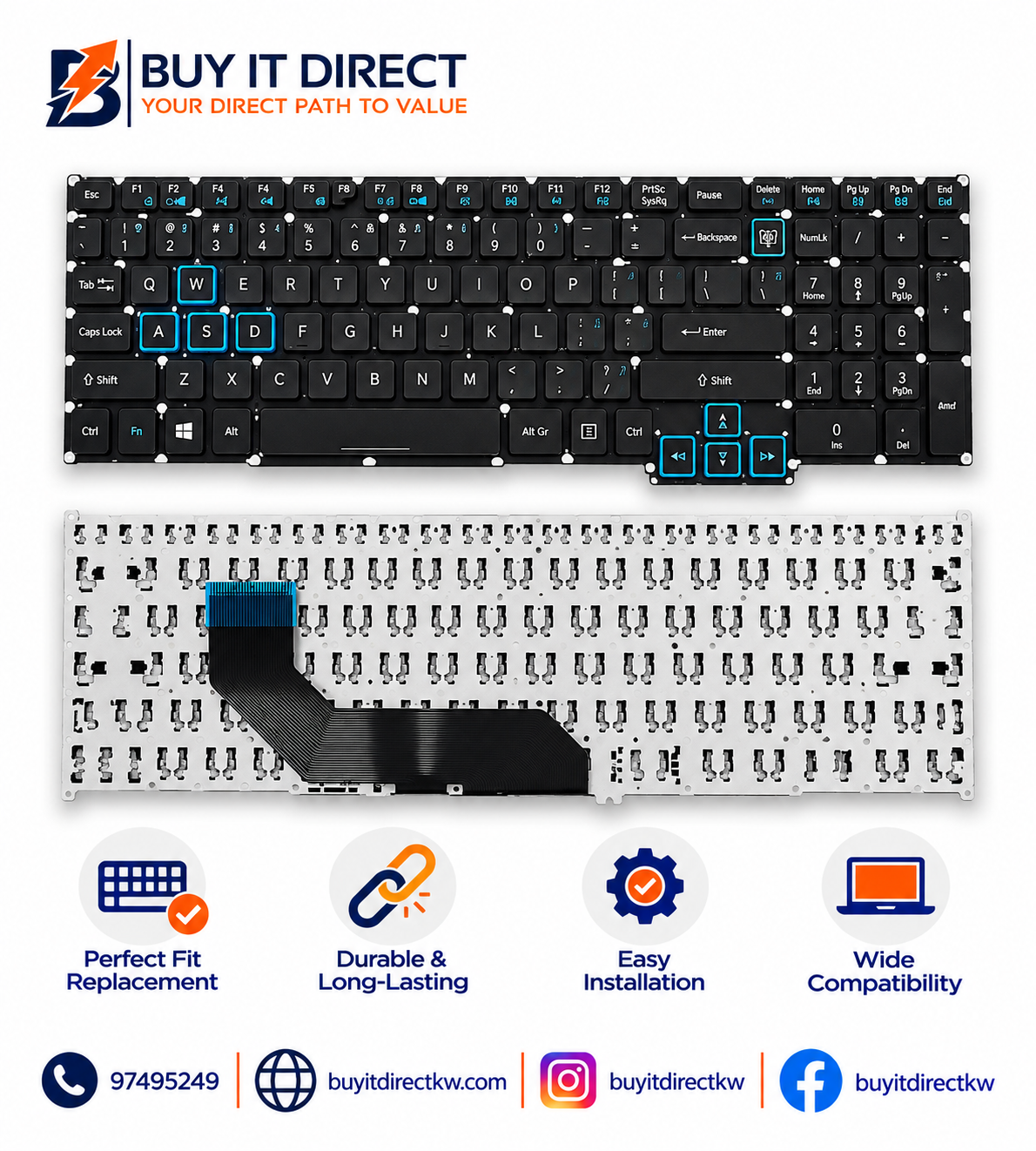 ACER Swift 3 Laptop Keyboard Compatible with SF314 52 SF314 52G Series