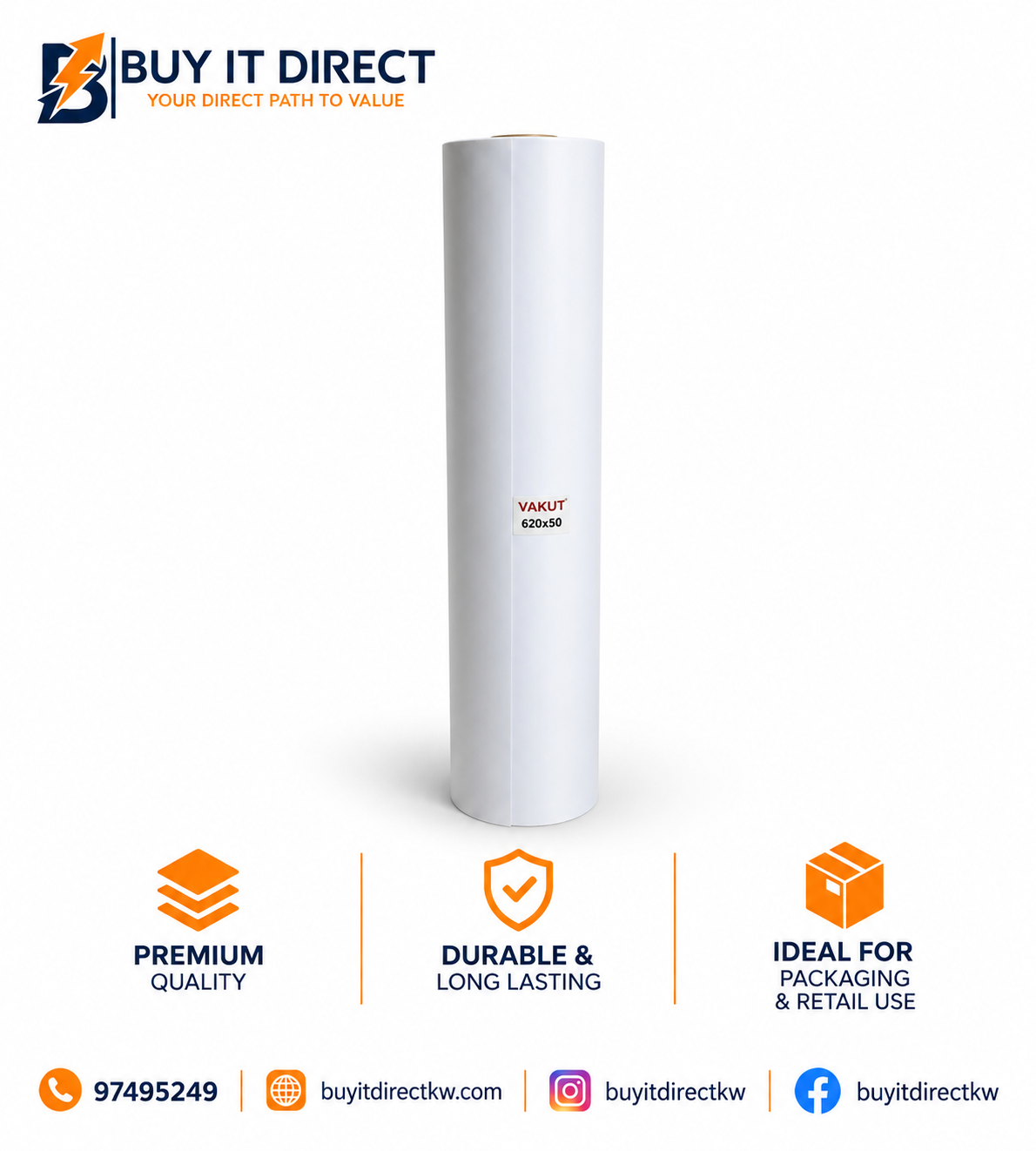 White Paper Roll A1 50 Meter