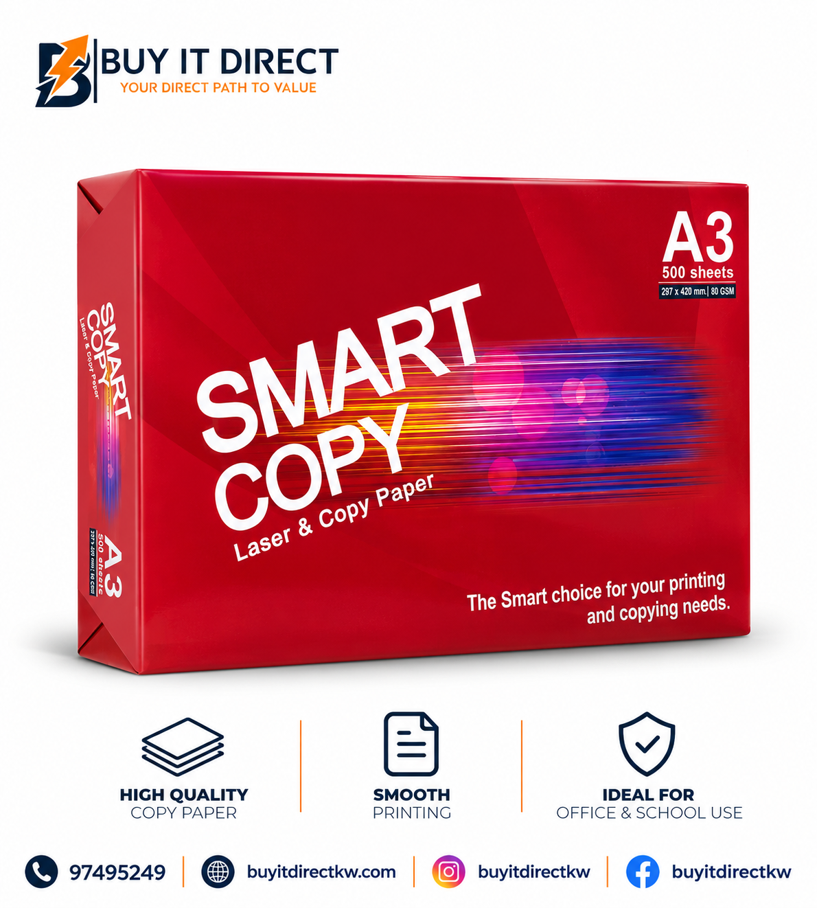 SMART COPY A3 Copy Paper 500 Sheets