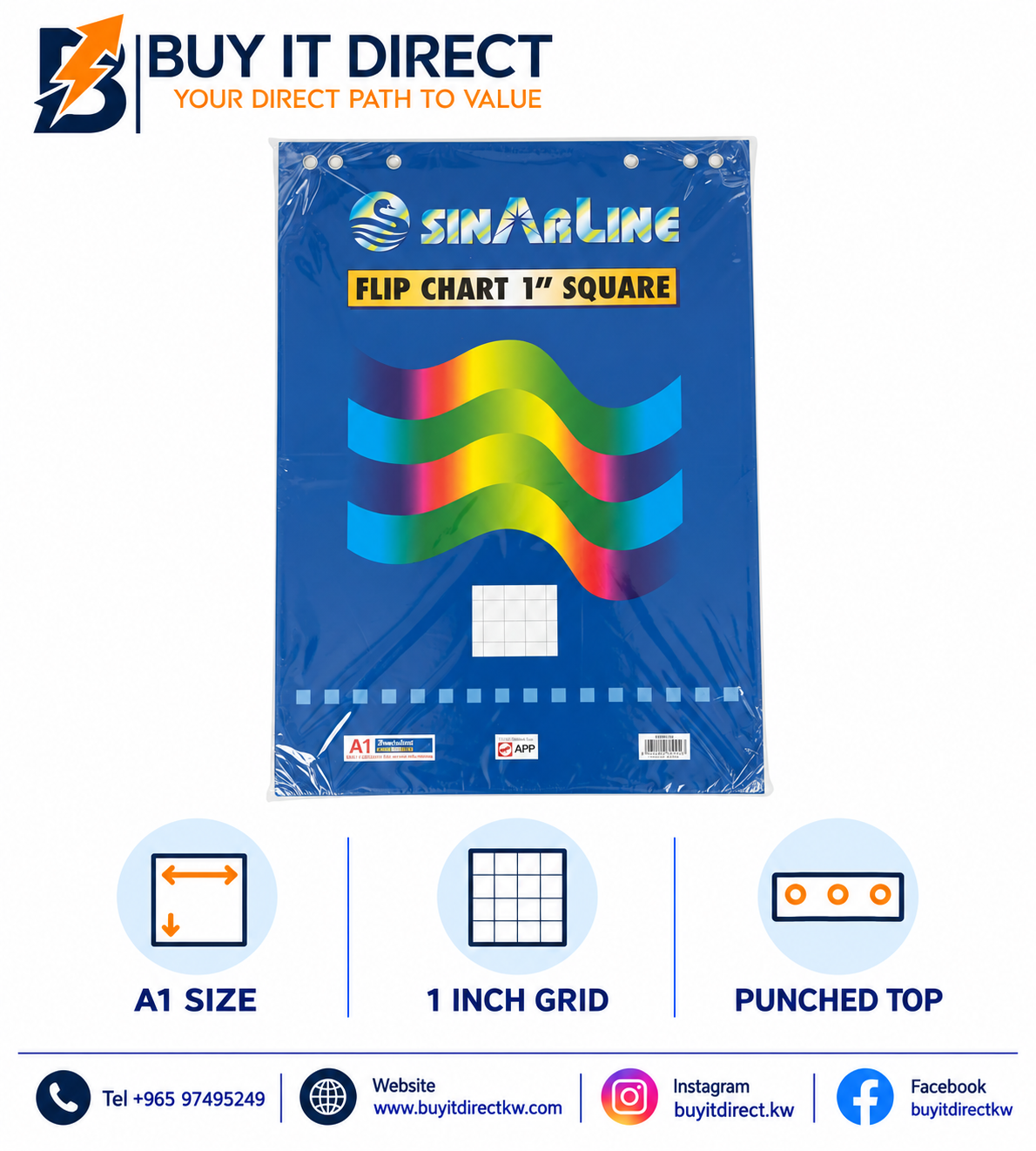 Flip Chart 1 Inch Square A1