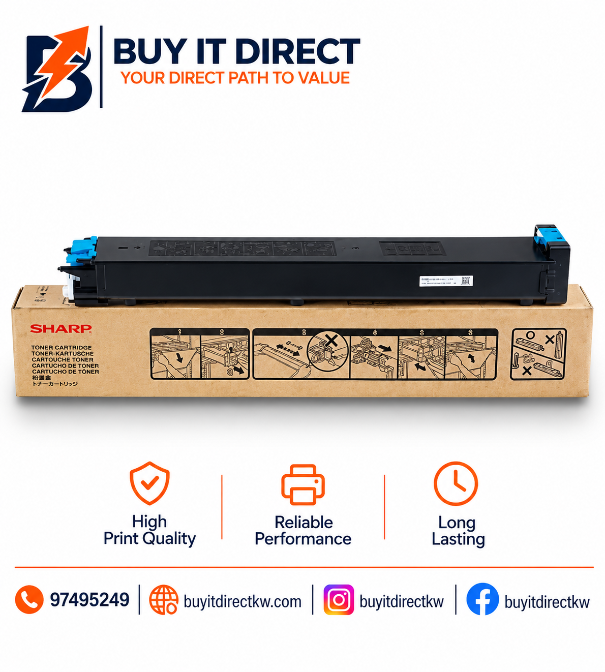 خرطوشة تونر سيان أصلية Sharp MX-23NTCA