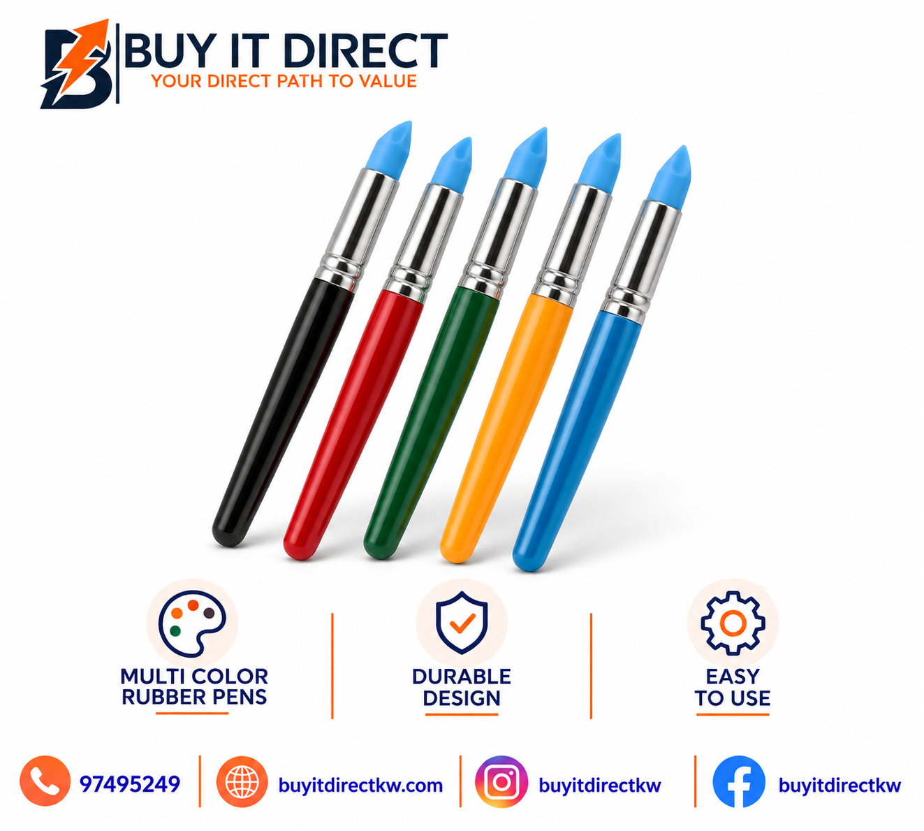 Artmate 5Pcs Rubber Pens