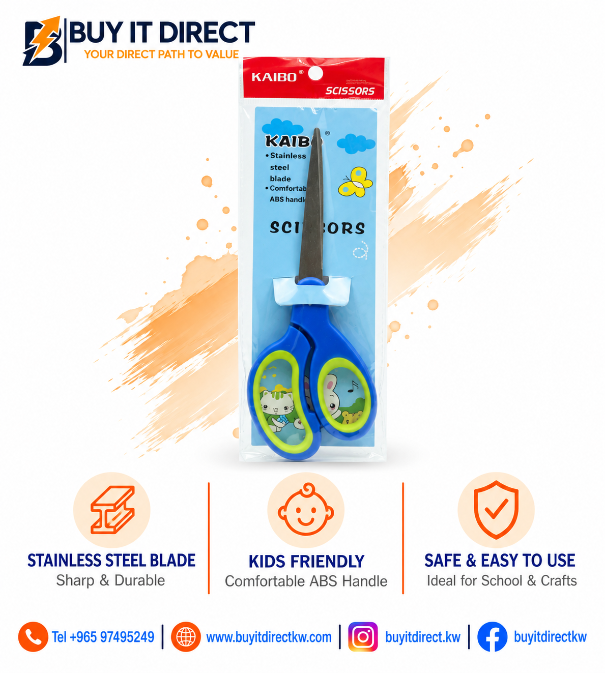 Kaibo Kids Scissors Blue